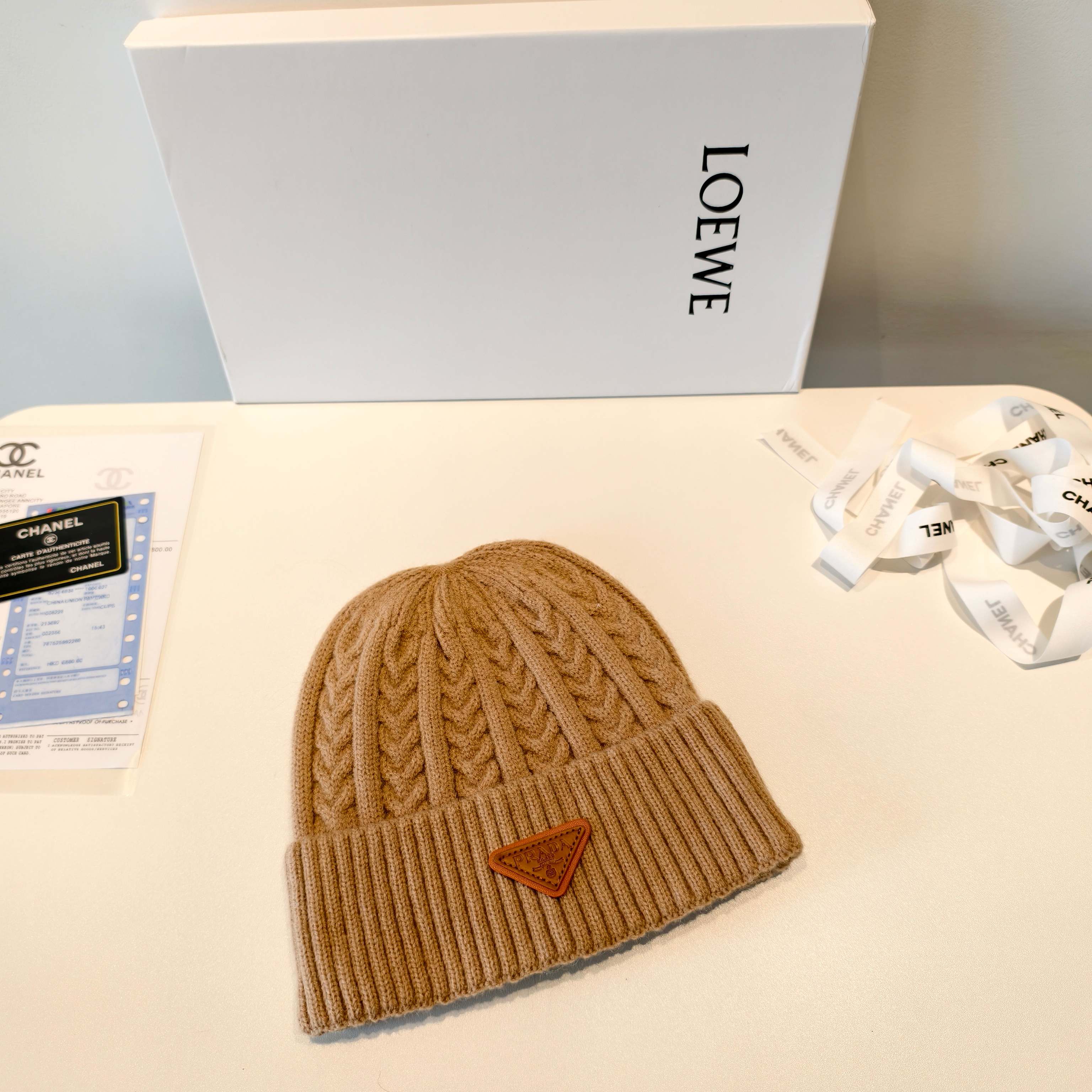 P60💛配防尘袋【Prada普拉达】2025秋冬新款男女款针织毛线帽，大牌简约～秋冬穿搭必备