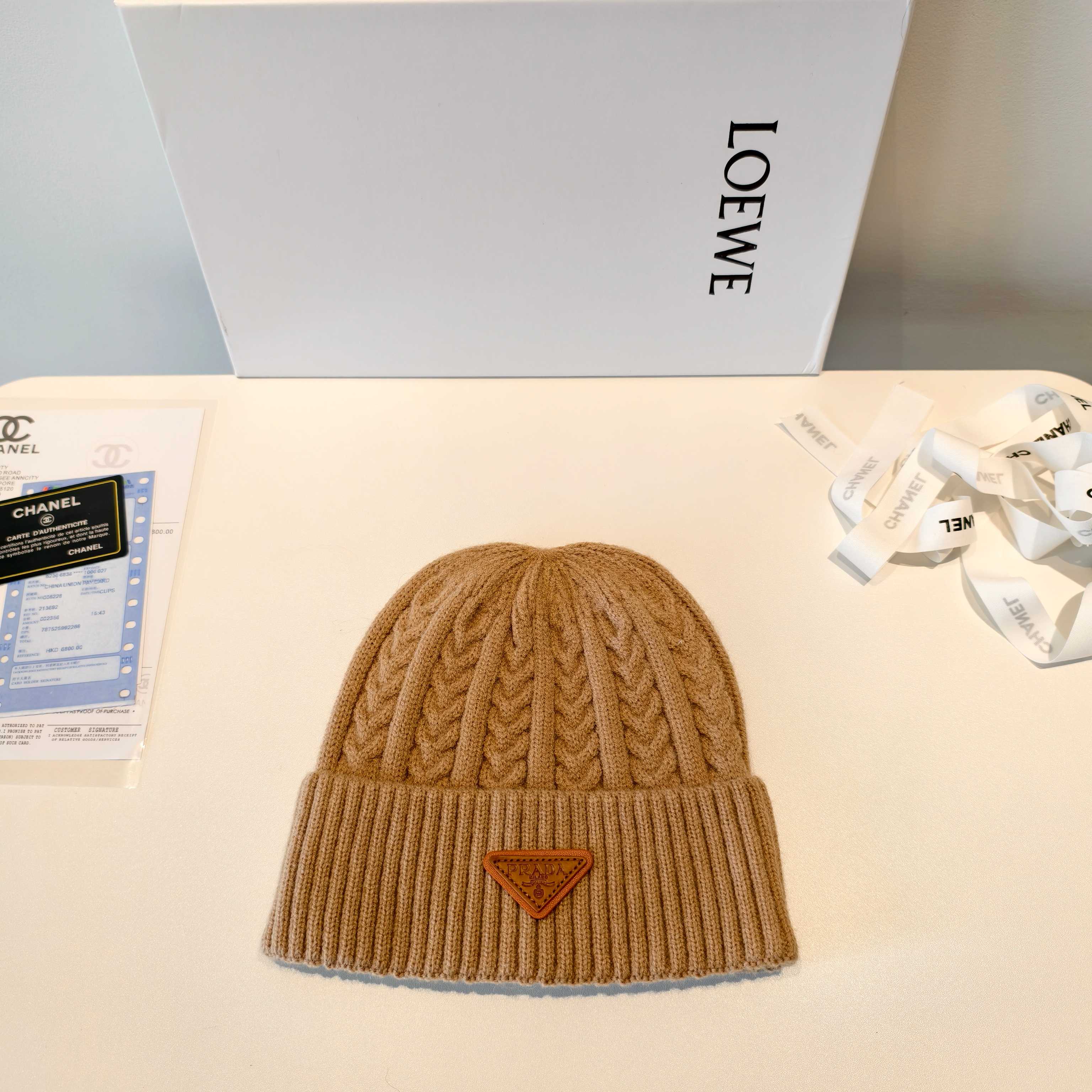 P60💛配防尘袋【Prada普拉达】2025秋冬新款男女款针织毛线帽，大牌简约～秋冬穿搭必备