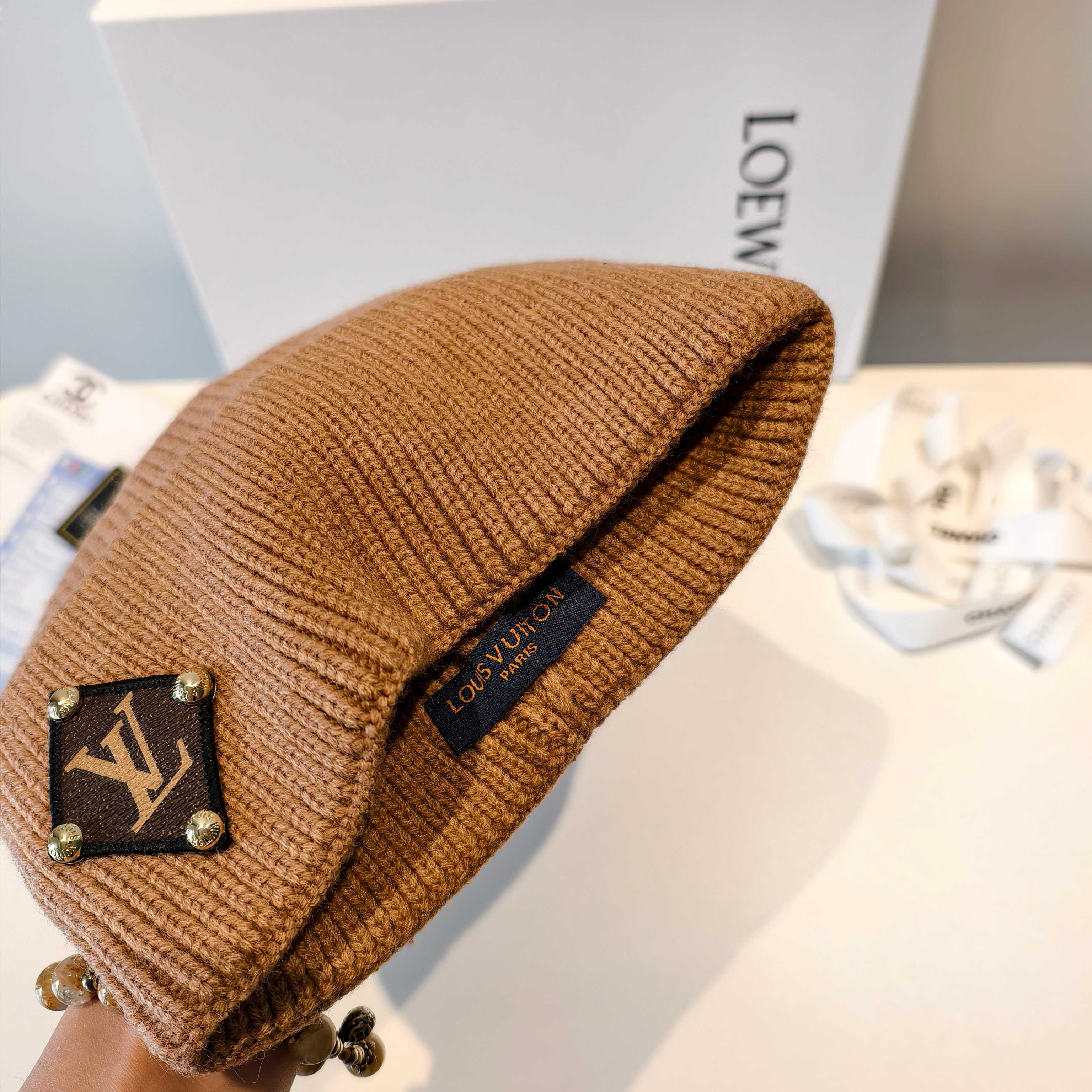 💛配防尘袋【lv路易威登】2025秋冬新款男女款针织毛线帽，大牌简约～秋冬穿搭必备