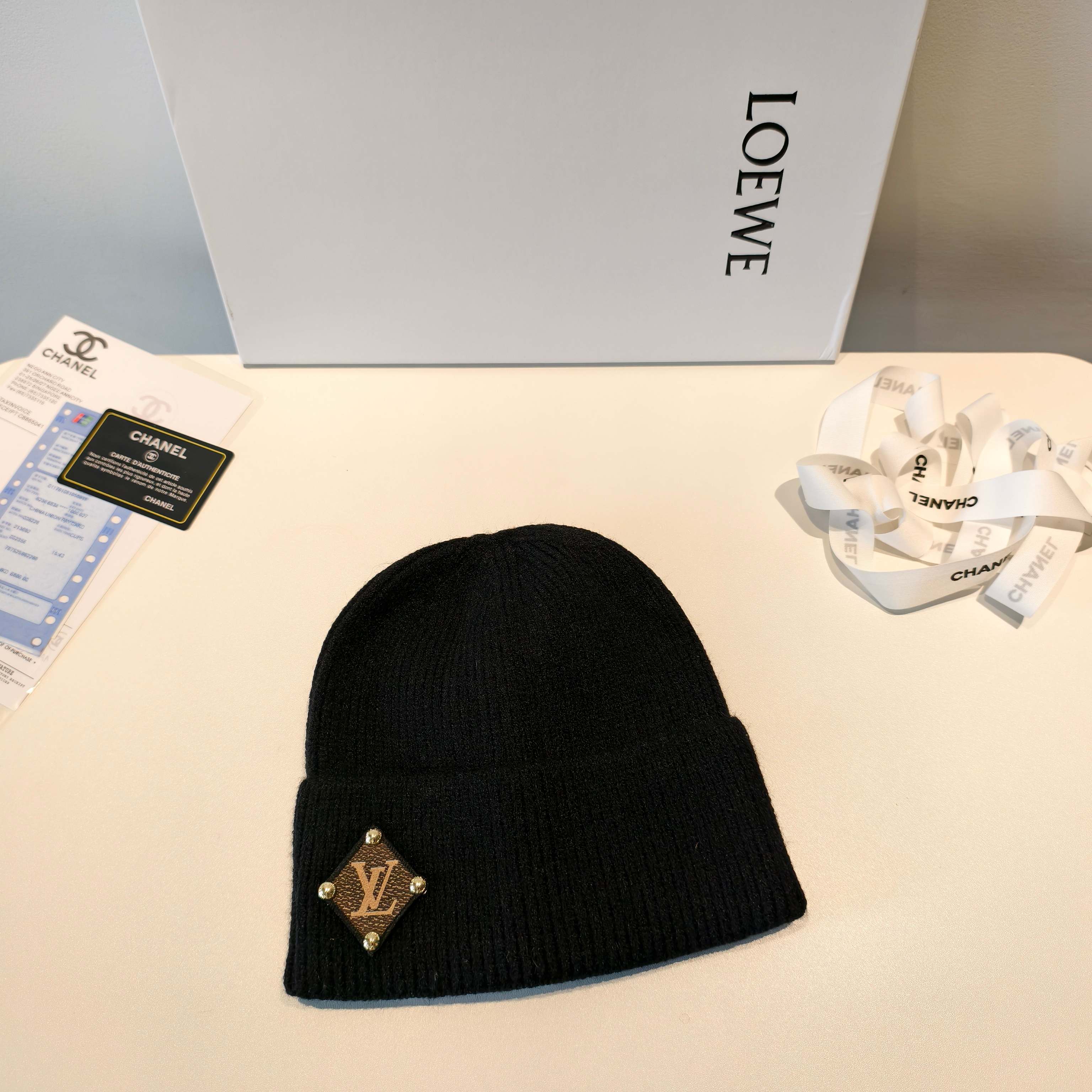 💛配防尘袋【lv路易威登】2025秋冬新款男女款针织毛线帽，大牌简约～秋冬穿搭必备