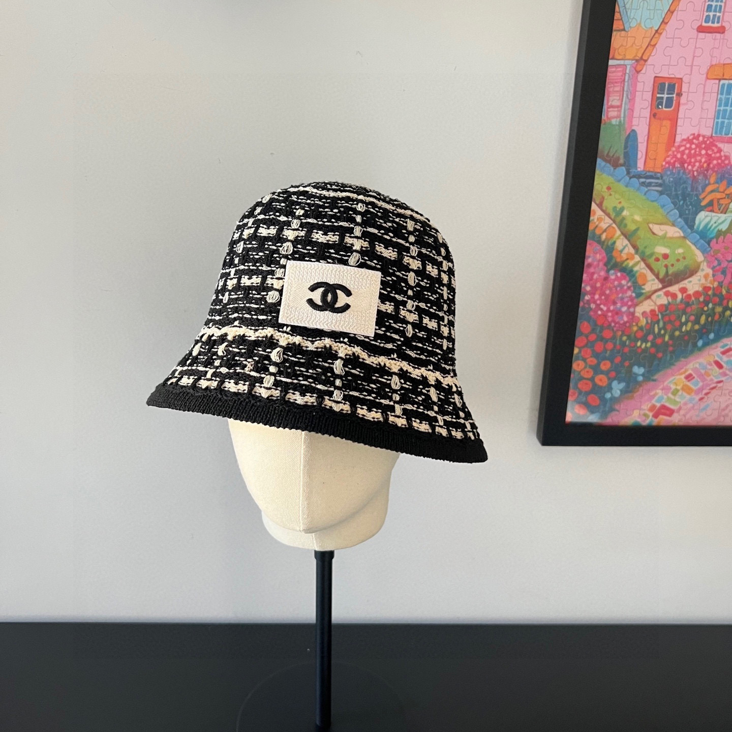 NO:670653,Specially equipped with dust bag [CHANEL Chanel] 2025 new plaid simple bucket hat unique design ~ sun protection and versatile hat bucket hat baseball cap knitted hat, hat, chanel, chanel, espadrilles, hats19860909特配防尘袋【CHANEL香奈儿】2025新款格纹简约渔夫帽桶帽 独特设计～防晒百搭的一款帽子渔夫帽棒球帽针织帽,帽子,chanel,chanel,espadrilles,hats,hat