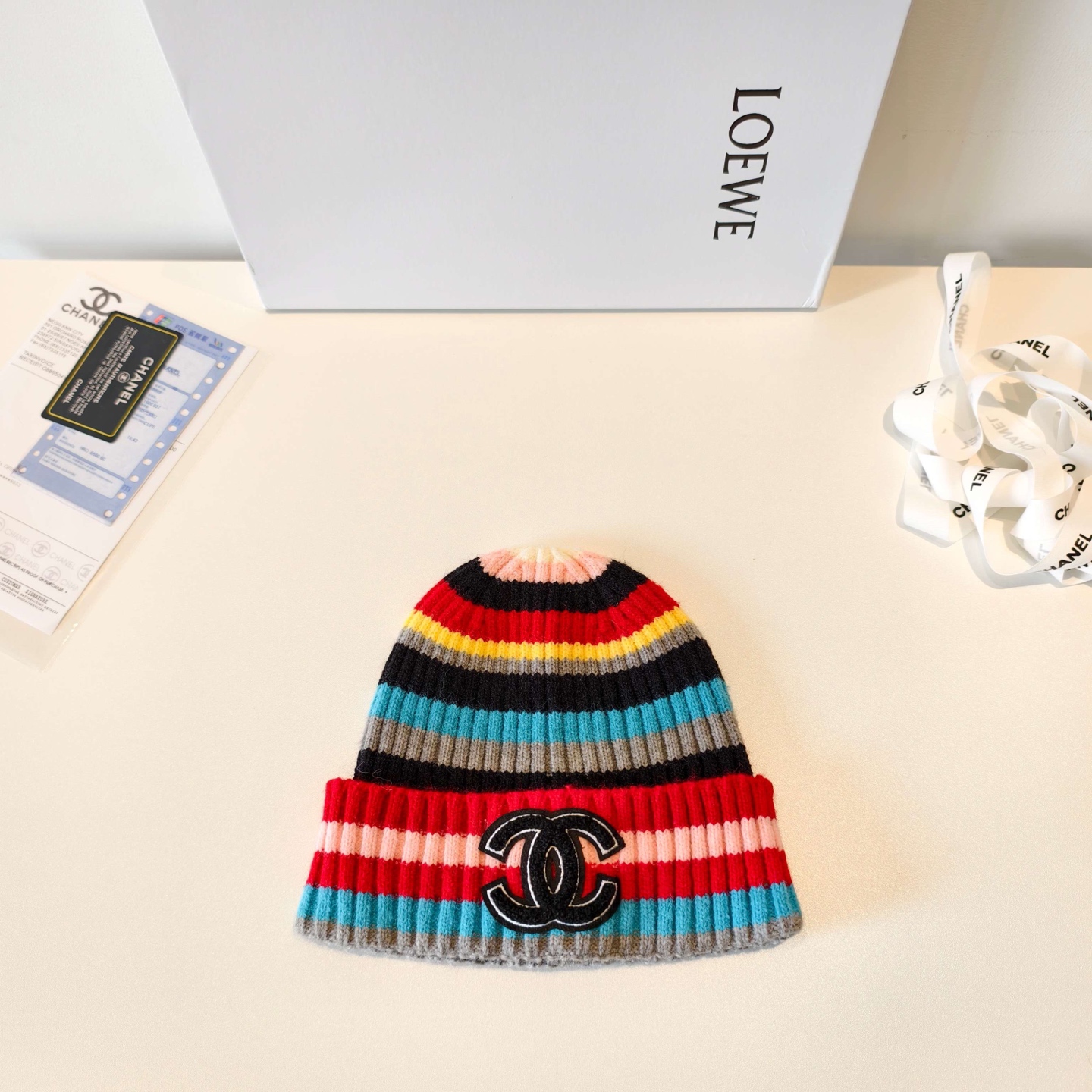 NO:704168,Special price with dust bag [Chanel Chanel] 2025 autumn and winter new small fragrance style striped wool hat# A very textured one ~ retro style hat fisherman hat baseball cap knitted hat, hat, chanel, chanel, espadrilles, hats19860909特价配防尘袋【Chanel香奈儿】2025秋冬新款小香风条纹毛线帽# 非常有质感的一款～复古风帽子渔夫帽棒球帽针织帽,帽子,chanel,chanel,espadrilles,hats,hat