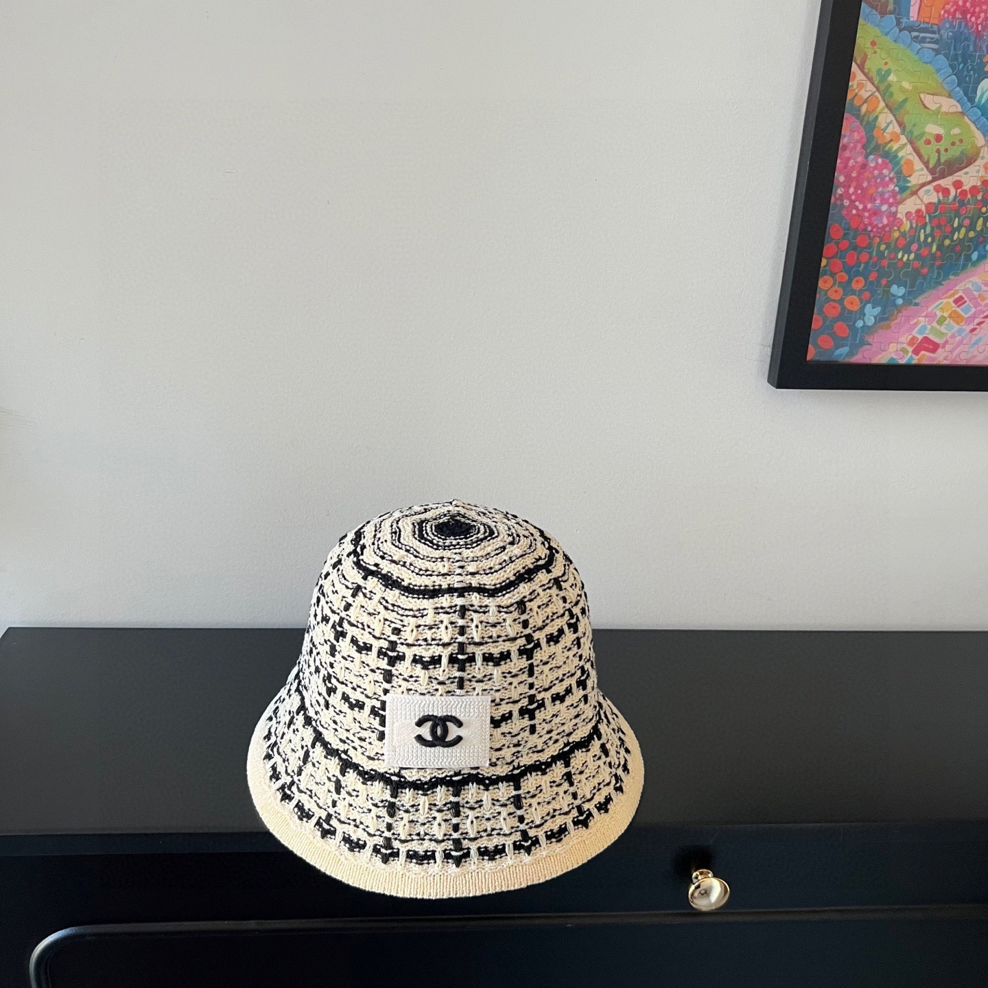 💛配防尘袋【CHANEL香奈儿】2026新款格纹简约渔夫帽桶帽独特设计～防晒百搭的一款