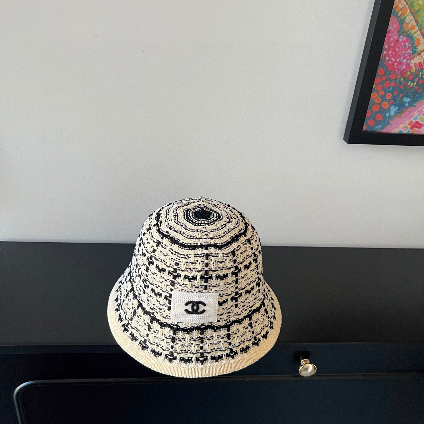 💛配防尘袋【CHANEL香奈儿】2026新款格纹简约渔夫帽桶帽独特设计～防晒百搭的一款