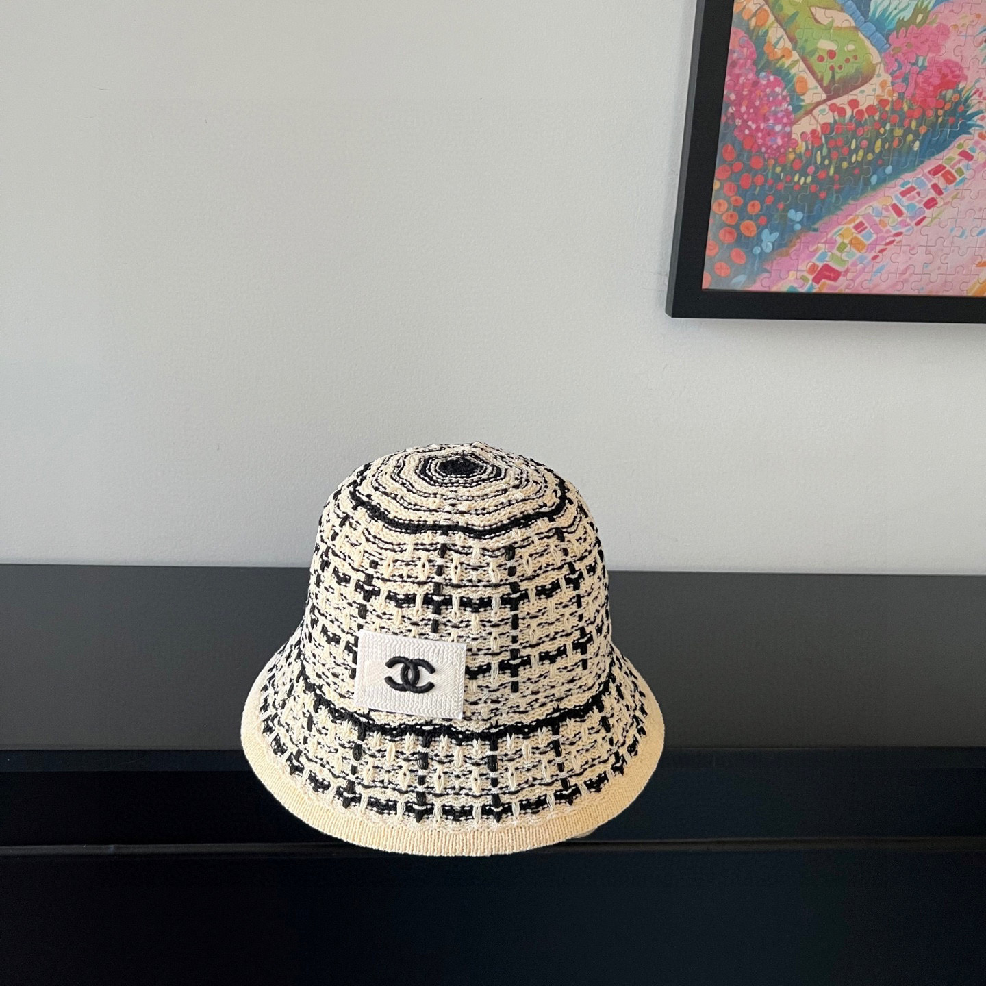 💛配防尘袋【CHANEL香奈儿】2026新款格纹简约渔夫帽桶帽独特设计～防晒百搭的一款