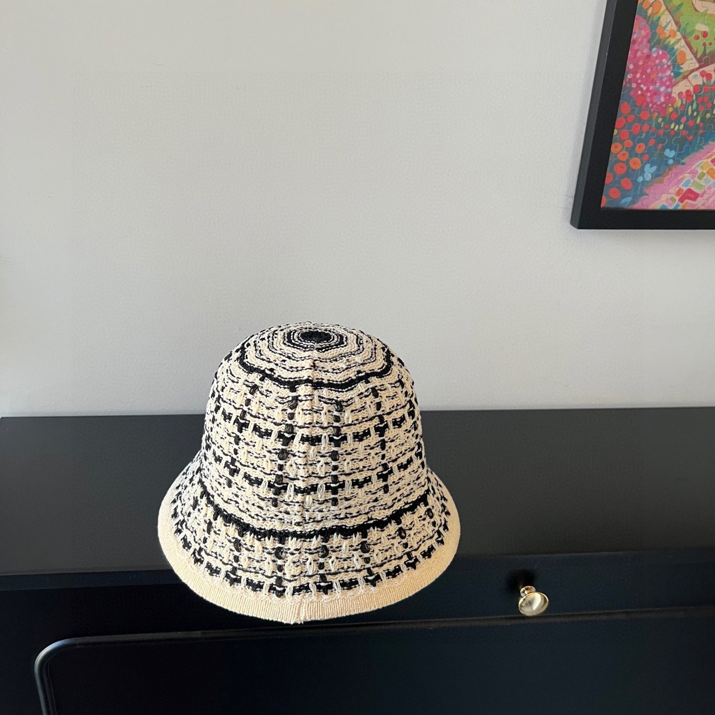 💛配防尘袋【CHANEL香奈儿】2026新款格纹简约渔夫帽桶帽独特设计～防晒百搭的一款