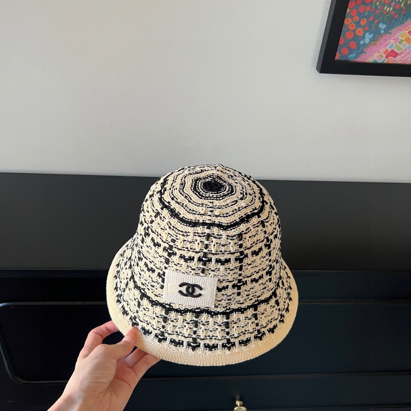 💛配防尘袋【CHANEL香奈儿】2026新款格纹简约渔夫帽桶帽独特设计～防晒百搭的一款
