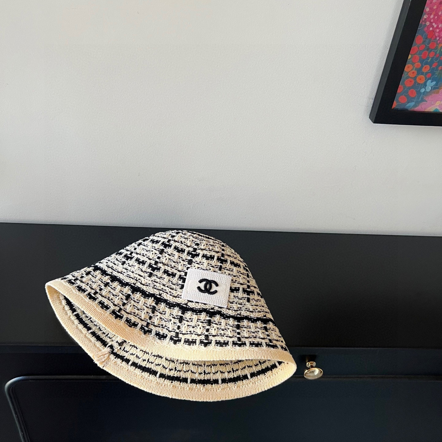 💛配防尘袋【CHANEL香奈儿】2026新款格纹简约渔夫帽桶帽独特设计～防晒百搭的一款