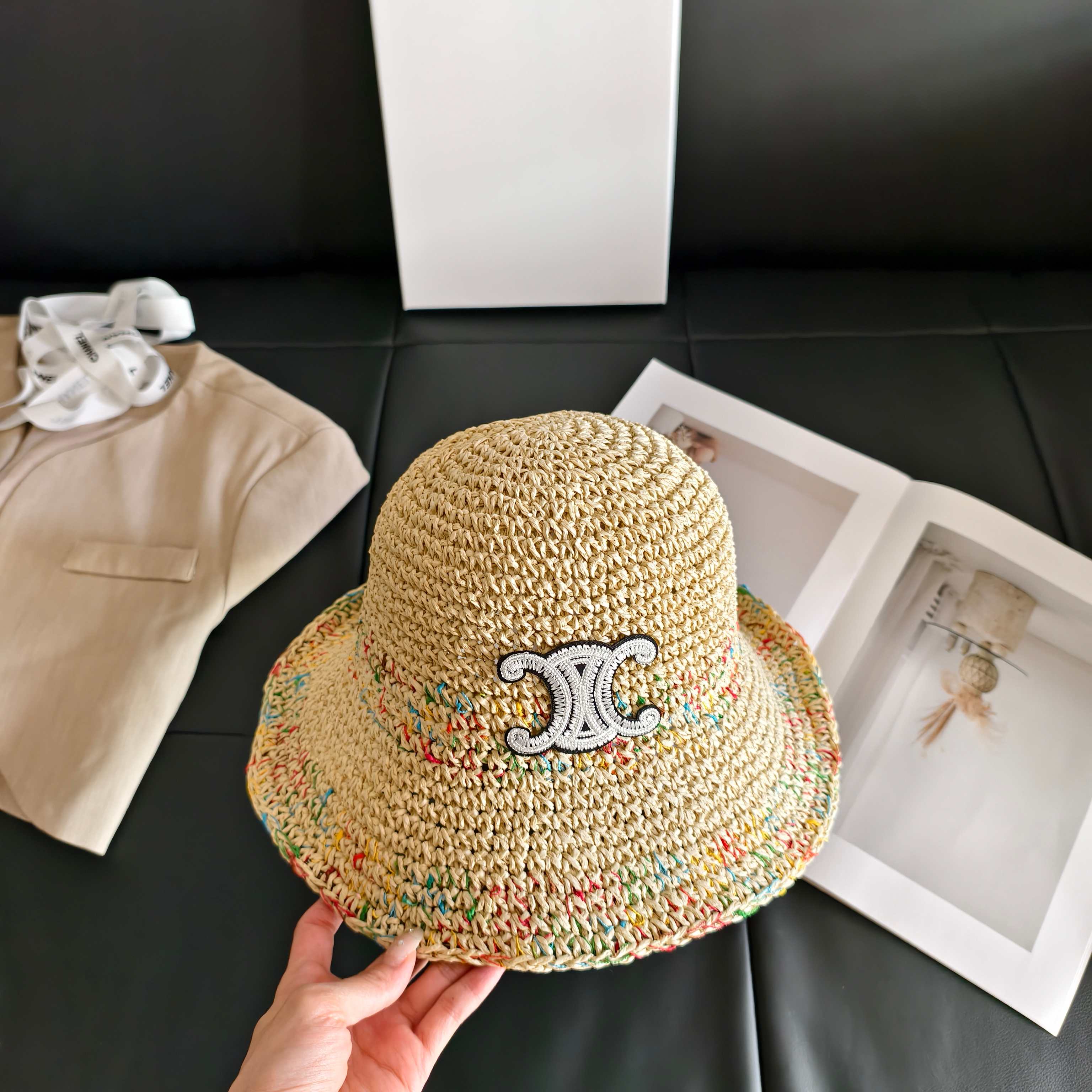 💛配防尘袋【Celine赛琳】2026新款凯旋门编织款渔夫帽，🔆百搭日常款～休闲出街#