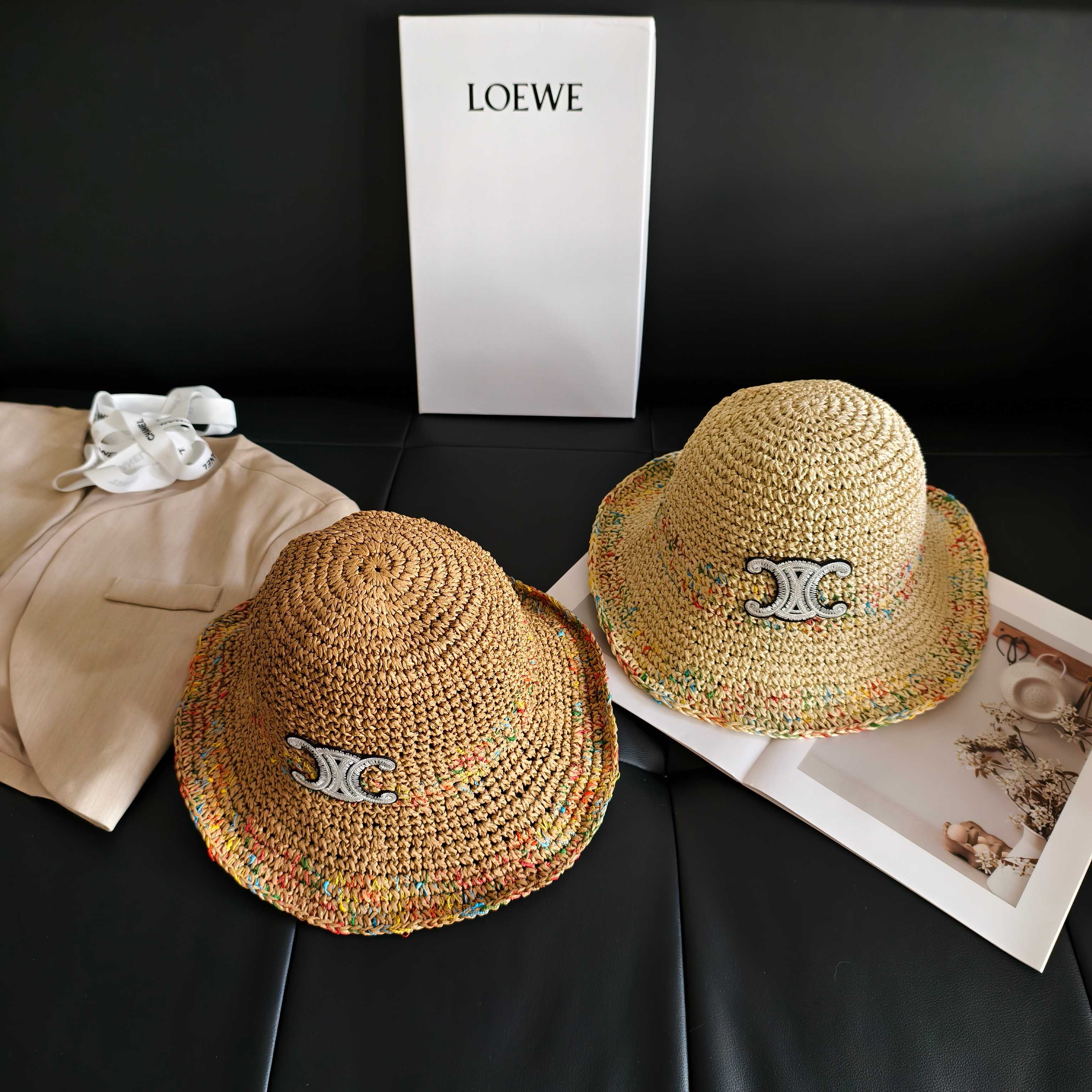 💛配防尘袋【Celine赛琳】2026新款凯旋门编织款渔夫帽，🔆百搭日常款～休闲出街#