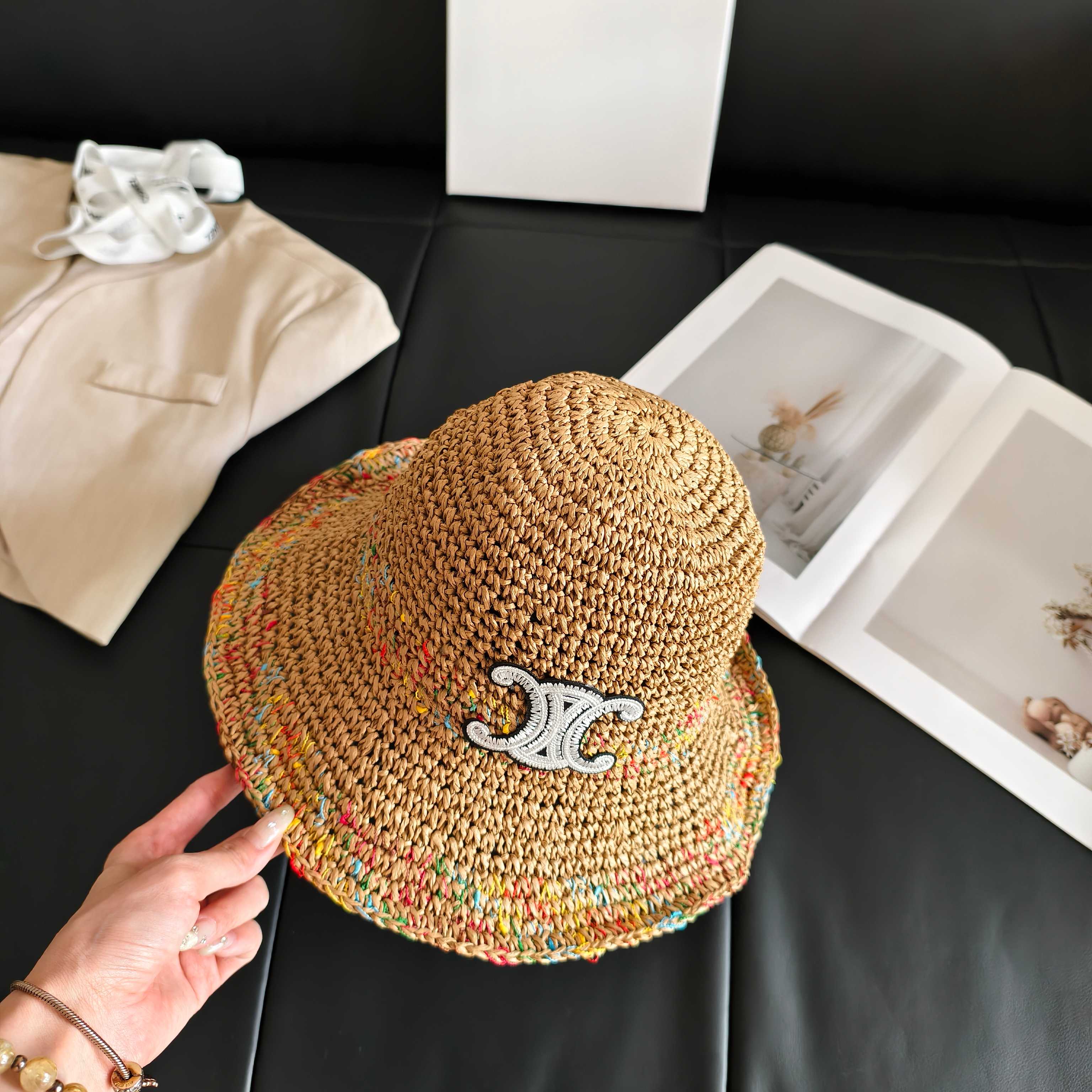 💛配防尘袋【Celine赛琳】2026新款凯旋门编织款渔夫帽，🔆百搭日常款～休闲出街#