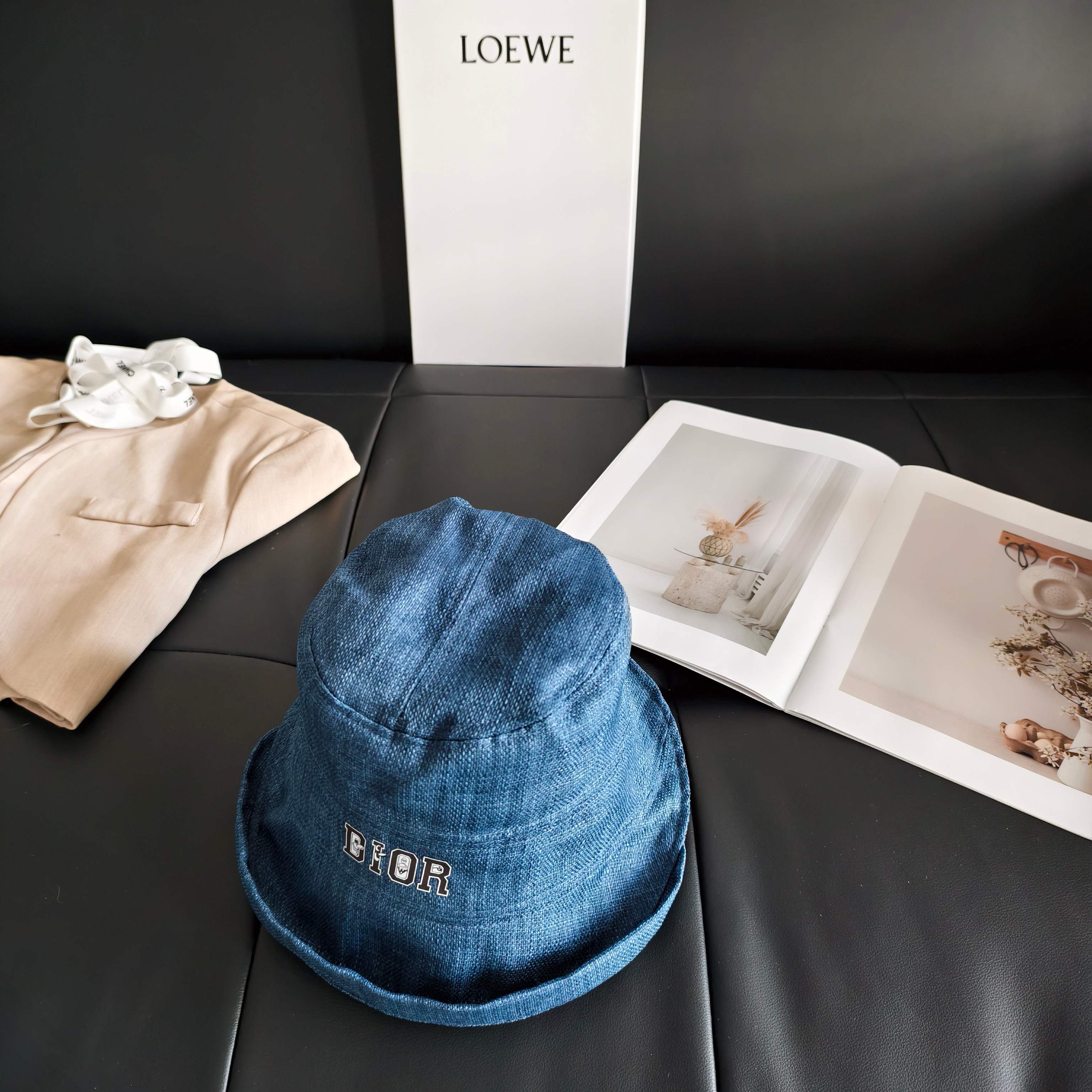 💛配防尘袋【Dior迪奥】2026新款不规则棉麻款渔夫帽，🔆百搭日常款～休闲出街#