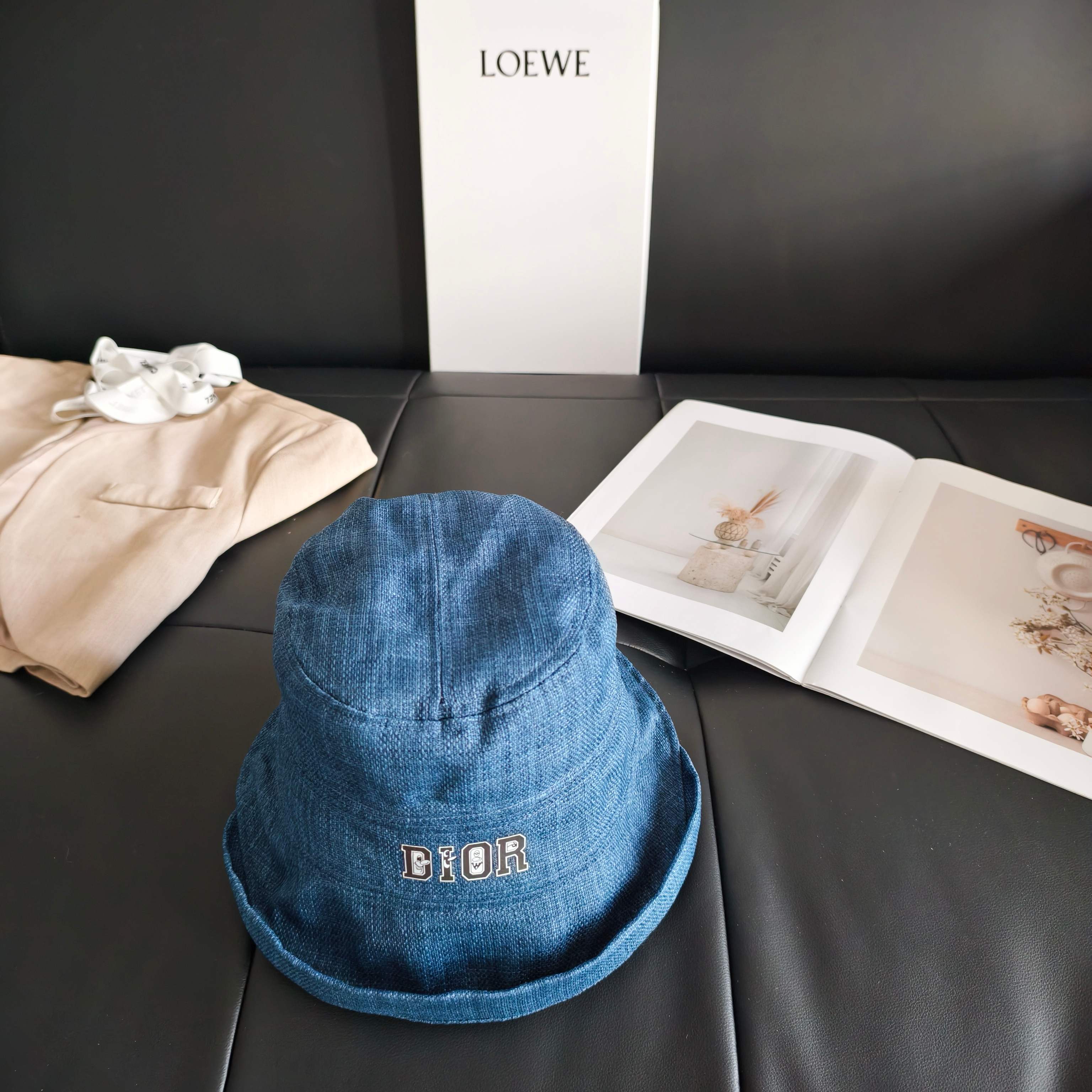 💛配防尘袋【Dior迪奥】2026新款不规则棉麻款渔夫帽，🔆百搭日常款～休闲出街#