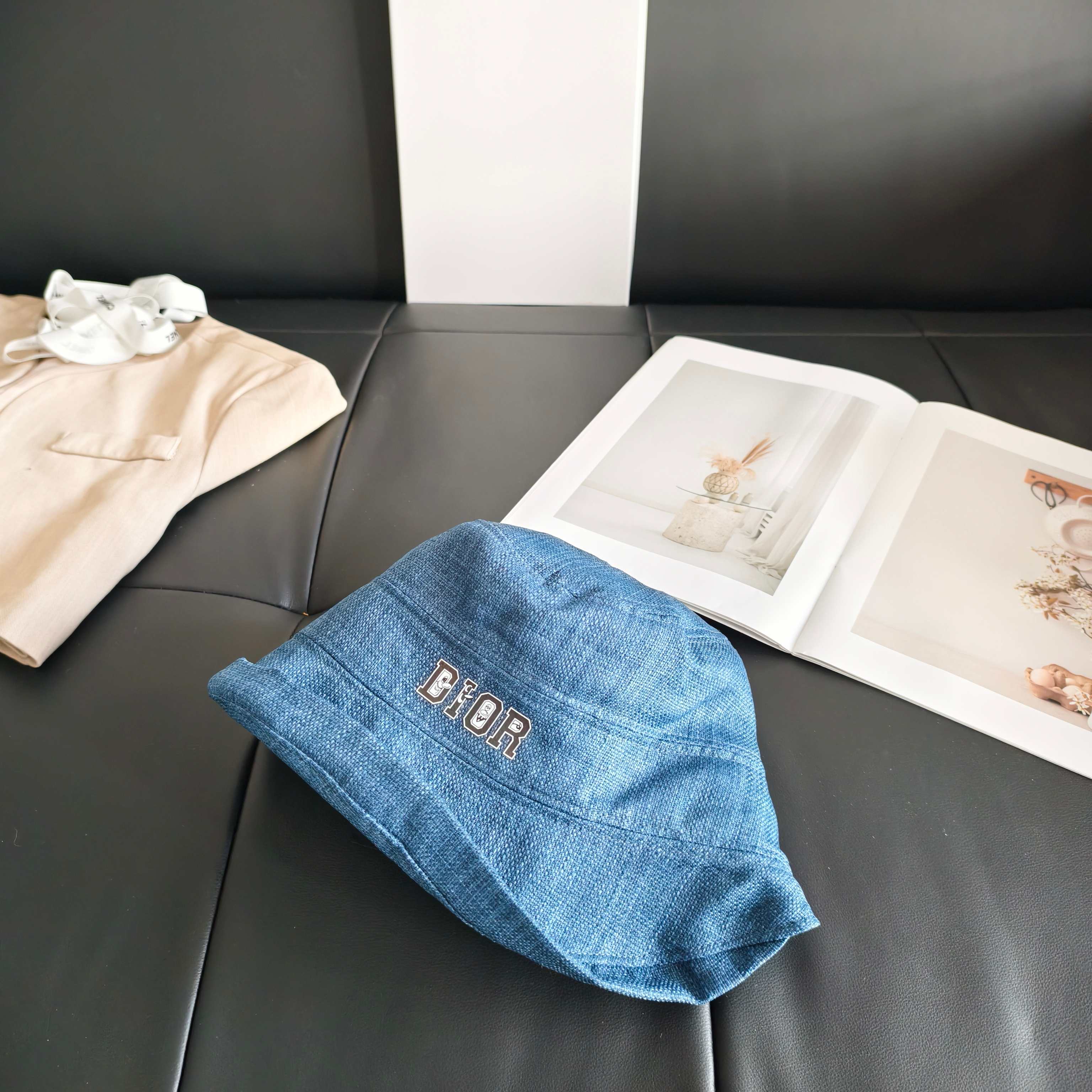 💛配防尘袋【Dior迪奥】2026新款不规则棉麻款渔夫帽，🔆百搭日常款～休闲出街#