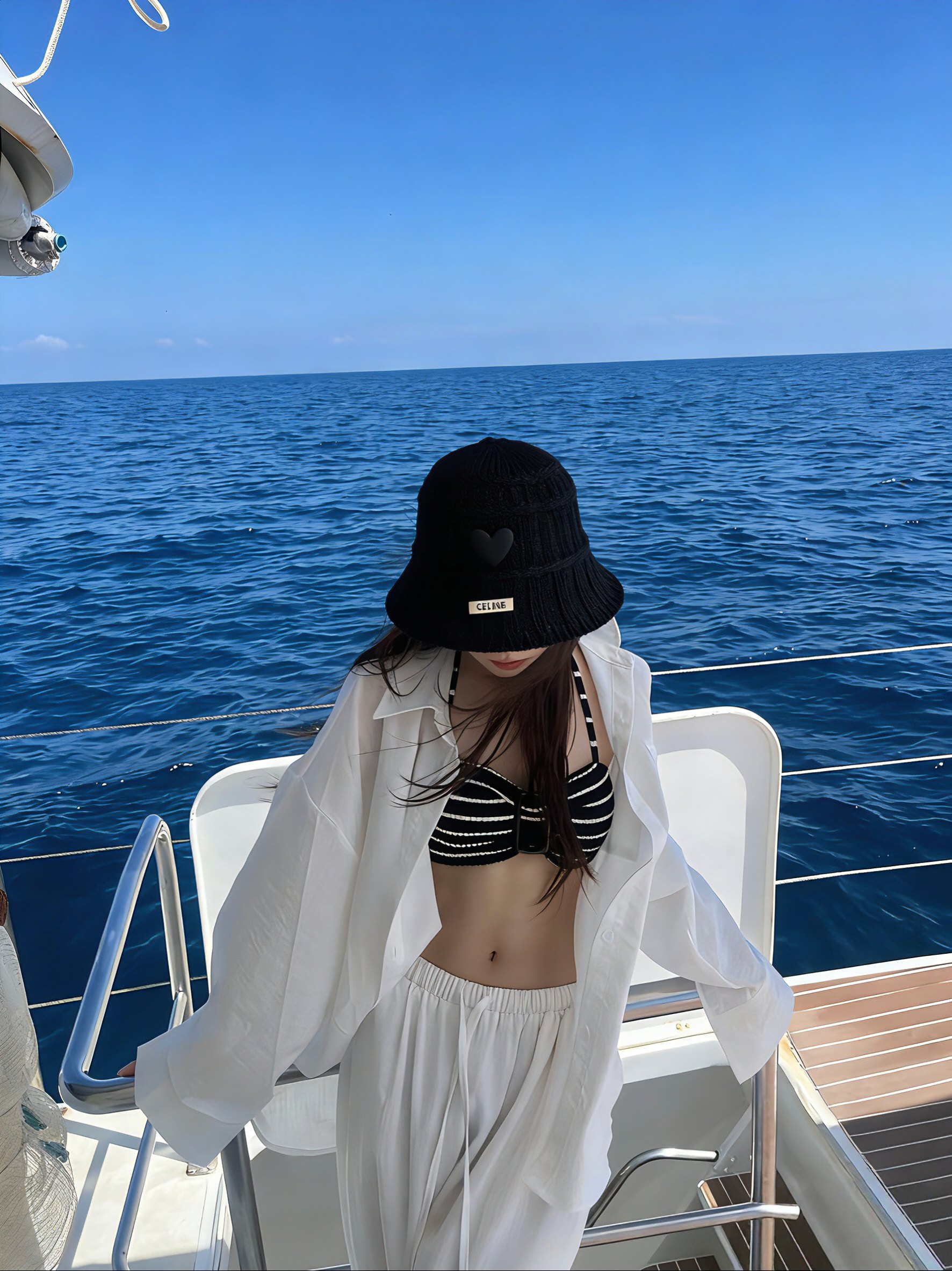 💛配防尘袋【Celine赛琳】2026春夏新款编织马卡龙色系渔夫帽，独特设计～复古文艺的一款