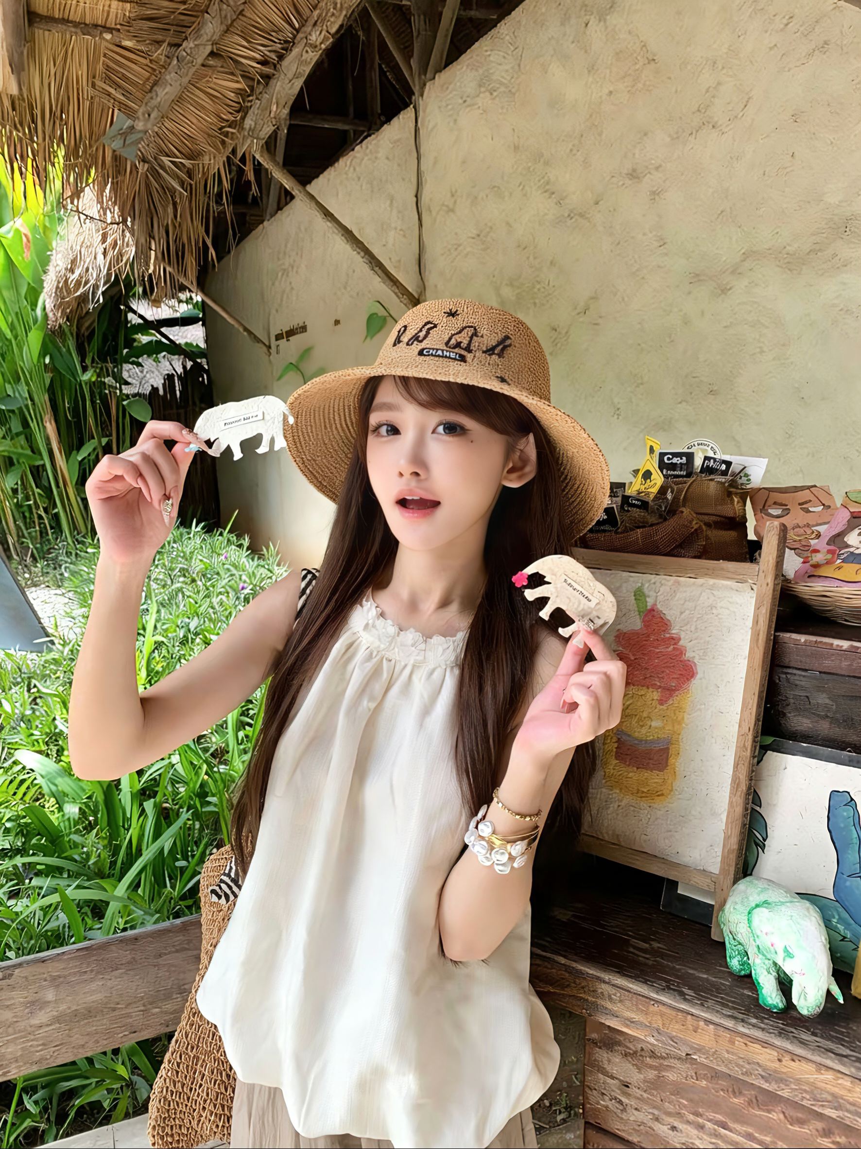 💛配防尘袋【Chanel香奈儿】2026春夏新款密织刺绣重工款渔夫帽，独特设计～复古文艺的一款