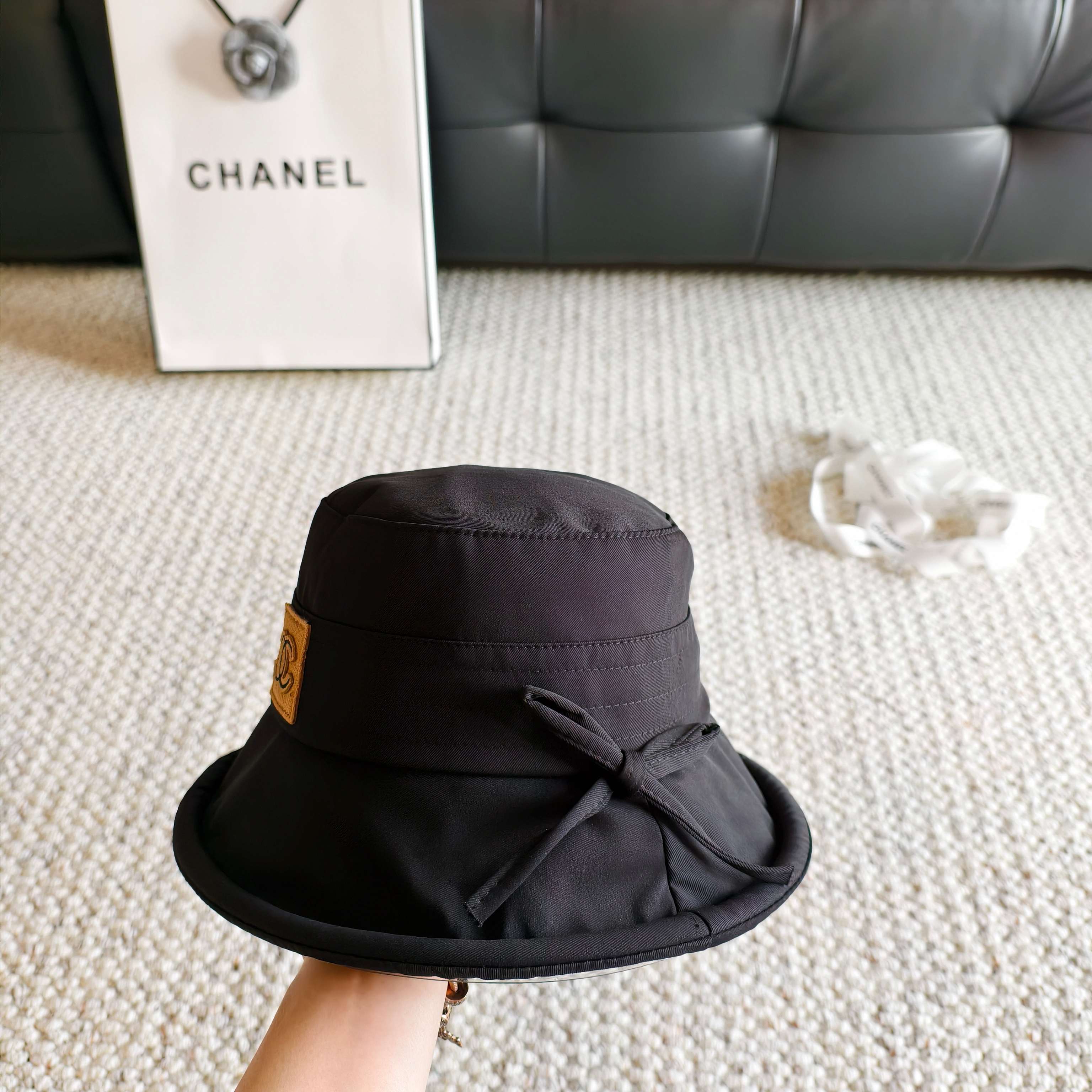 💛配防尘袋【Chanel香奈儿】2026春夏新款日系日常简约款渔夫帽，独特设计～复古文艺的一款