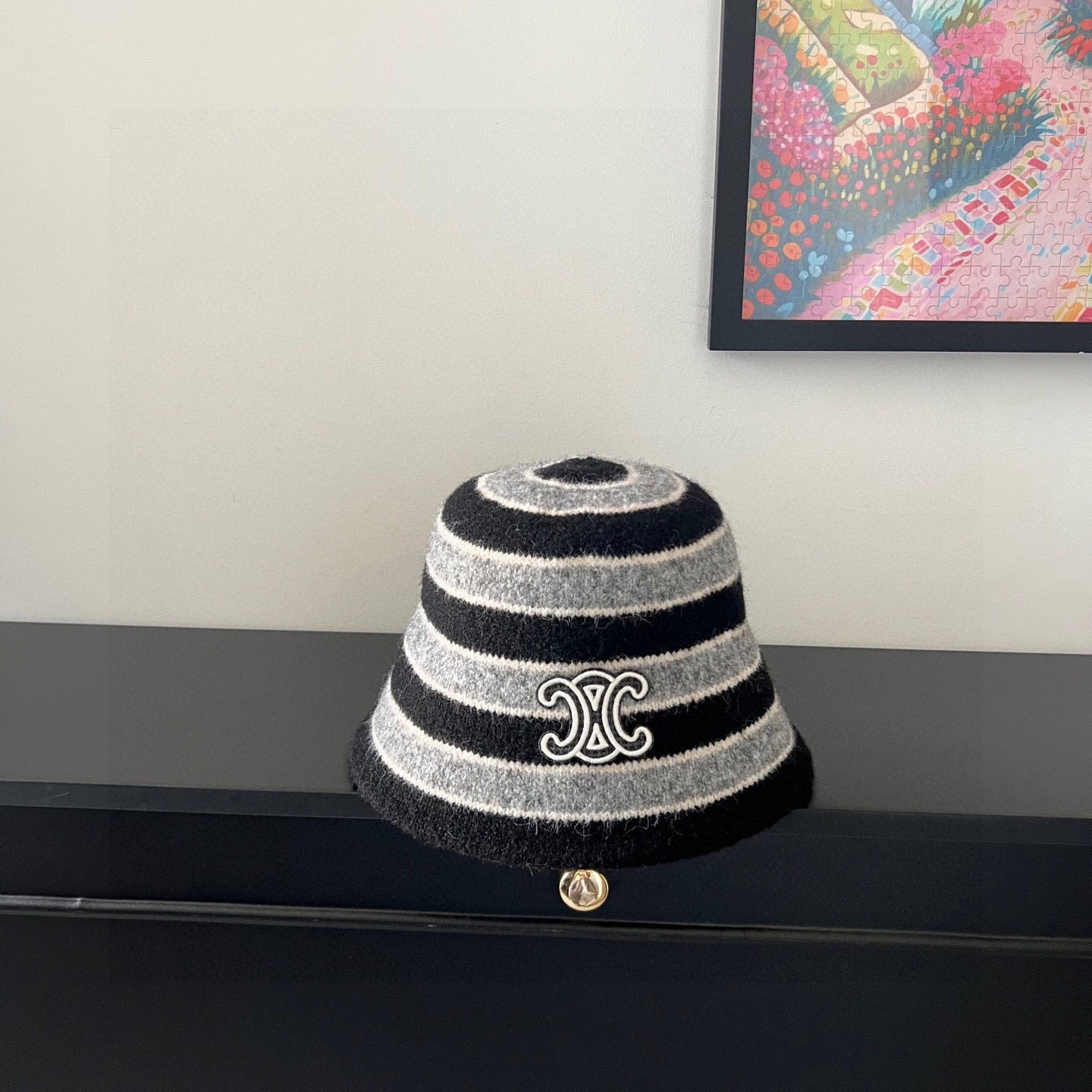 NO:743127,Specially equipped with dust bag [Celine] 2026 new cashmere stripe color-blocking bucket hat, unique design ~ a retro literary hat, straw hat, fisherman hat, baseball cap, hat, celine, celine, espadrilles, hats19860909特配防尘袋【Celine赛琳】2026新款羊绒条纹拼色渔夫帽 独特设计～复古文艺的一款帽子草帽渔夫帽棒球帽,帽子,celine,celine,espadrilles,hats,hat