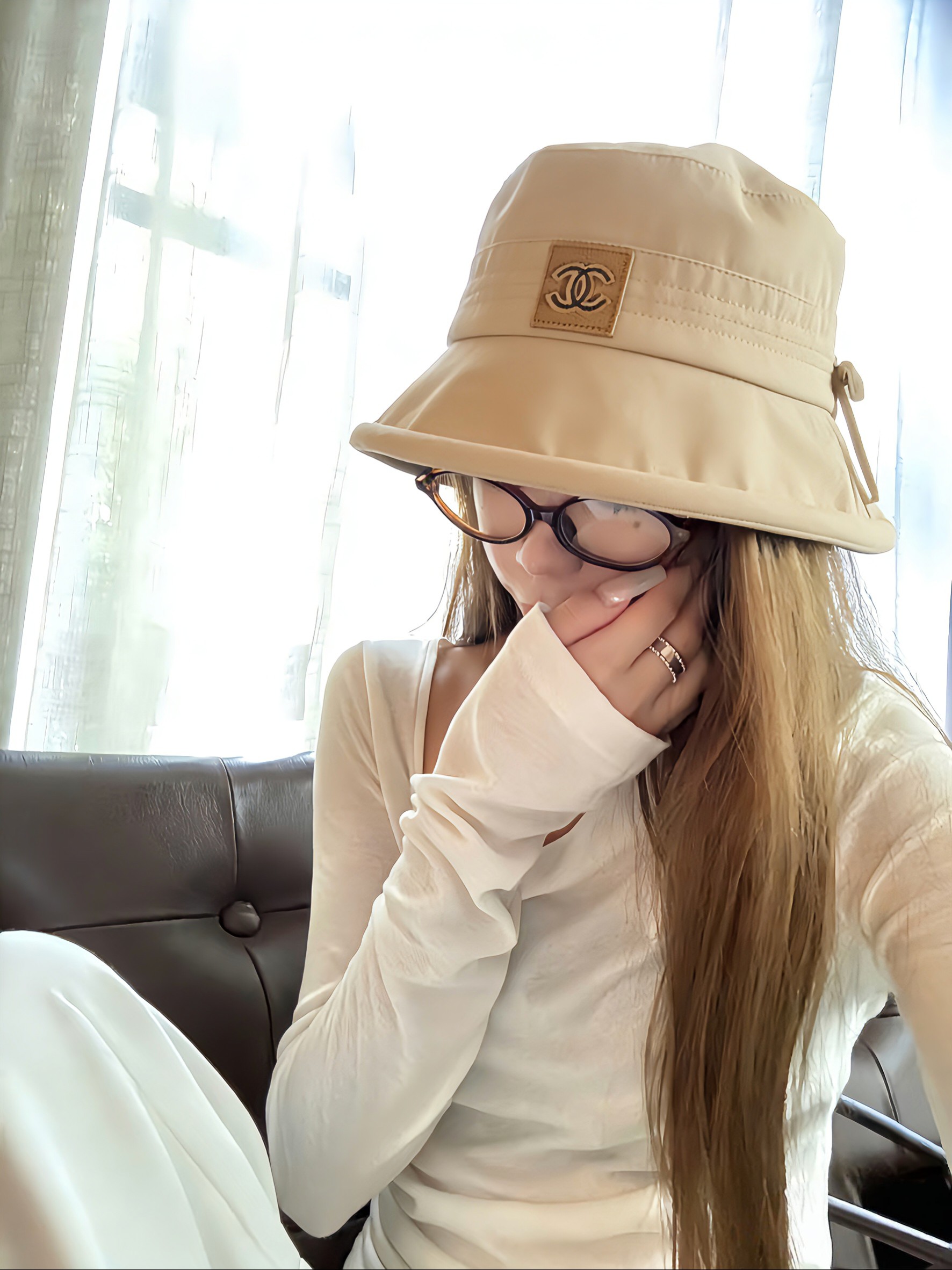 💛配防尘袋【Chanel香奈儿】2026春夏新款日系日常简约款渔夫帽，独特设计～复古文艺的一款