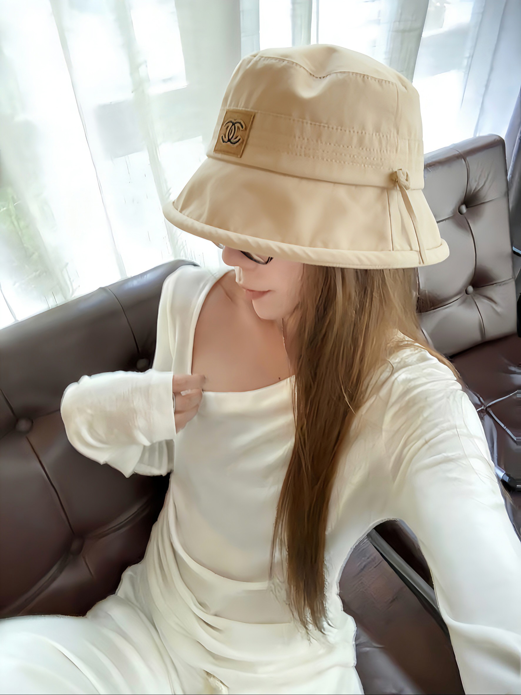 💛配防尘袋【Chanel香奈儿】2026春夏新款日系日常简约款渔夫帽，独特设计～复古文艺的一款