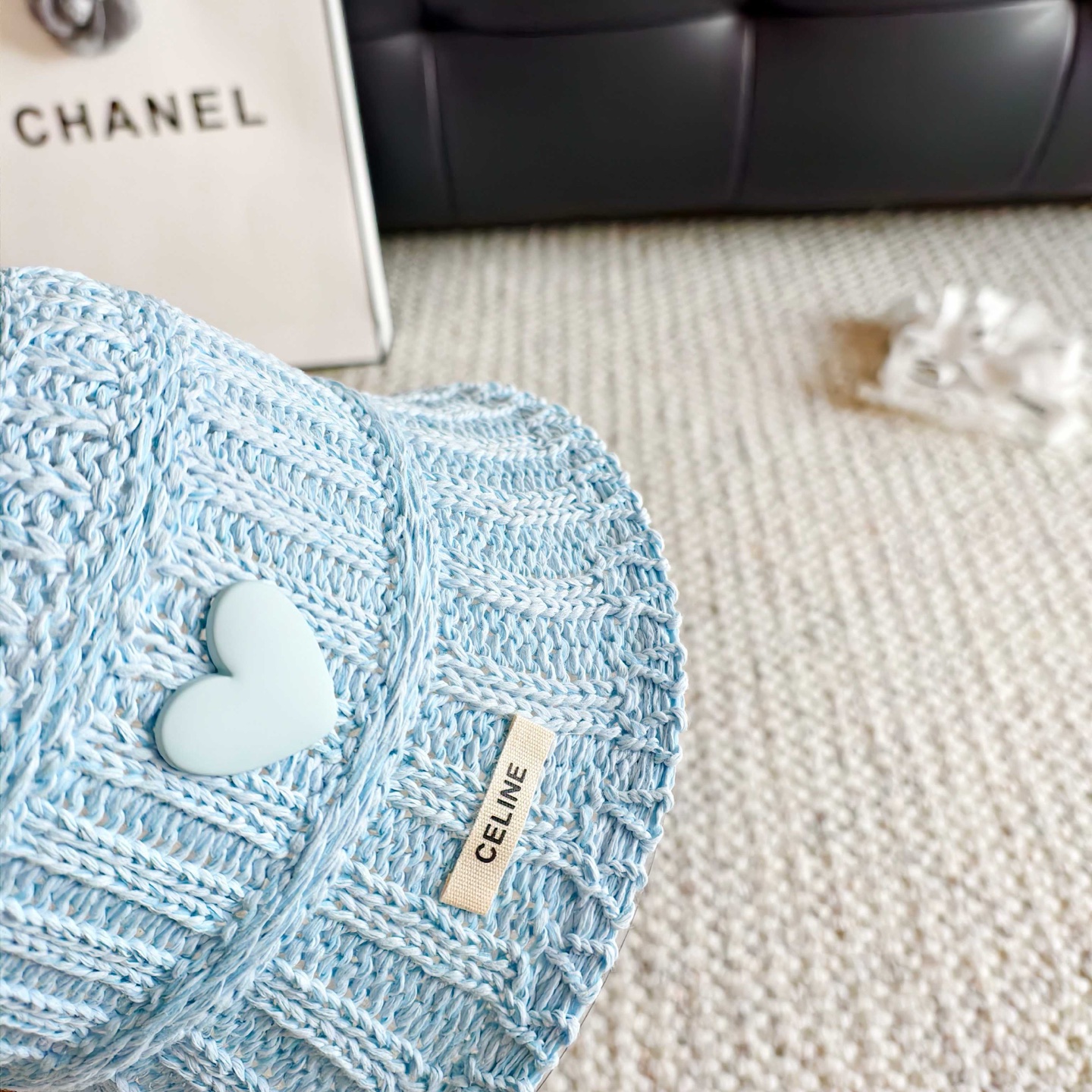 💛配防尘袋【Celine赛琳】2026春夏新款编织马卡龙色系渔夫帽，独特设计～复古文艺的一款