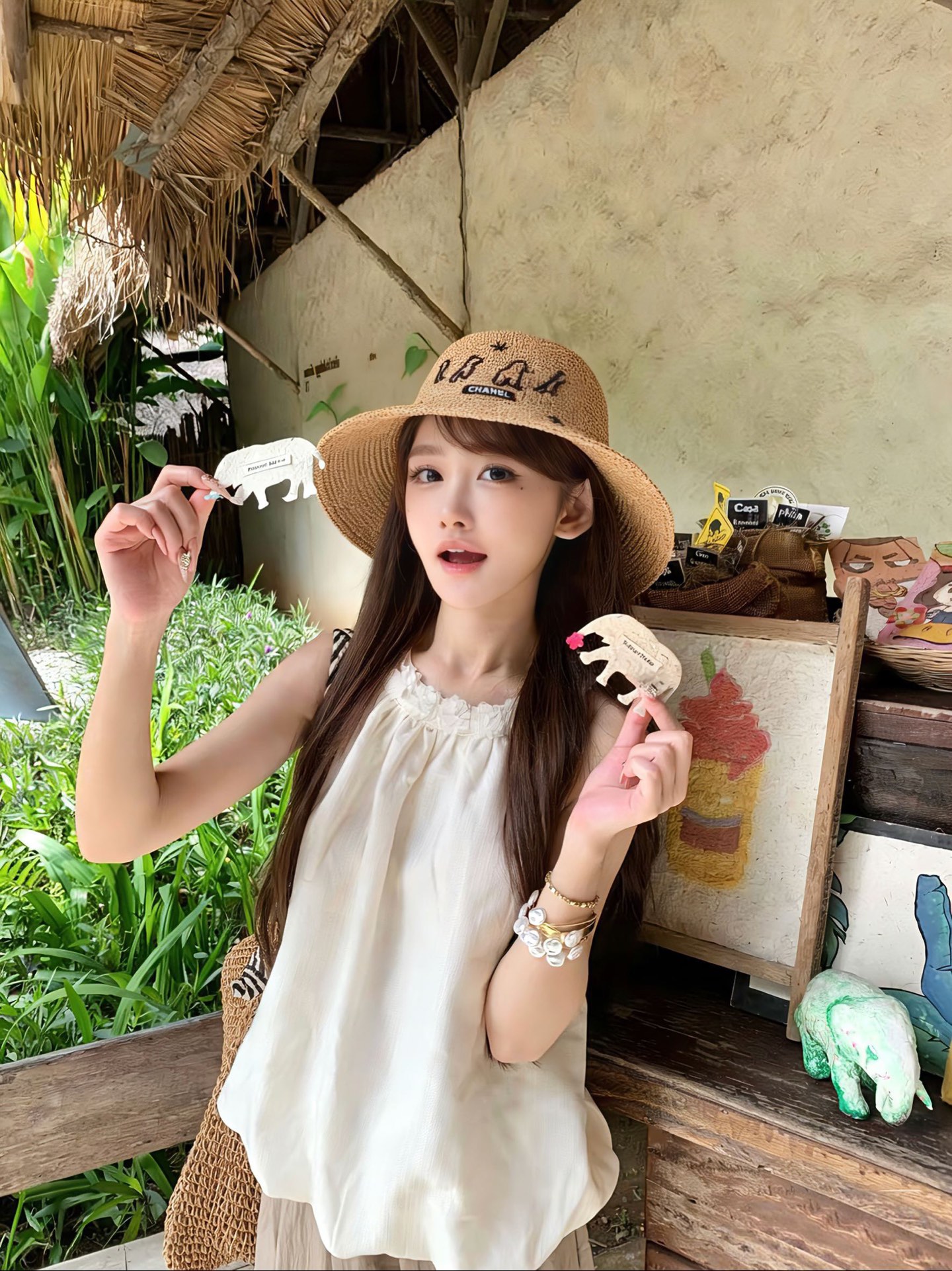 💛配防尘袋【Chanel香奈儿】2026春夏新款密织刺绣重工款渔夫帽，独特设计～复古文艺的一款