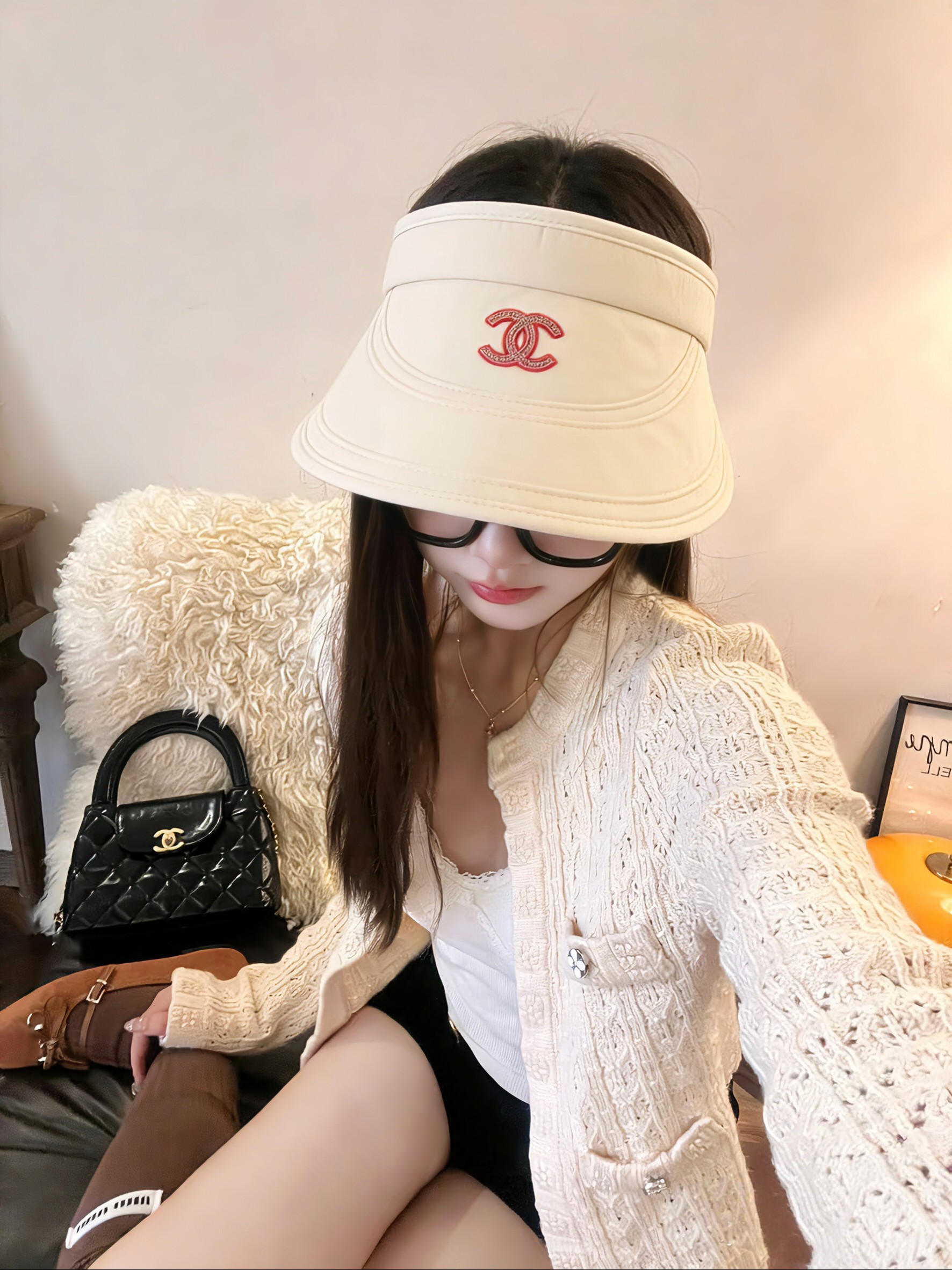 💛配防尘袋 【Chanel香奈儿】2026新款独家款小香遮阳帽空顶帽，🔆遮阳百搭～休闲出街神器