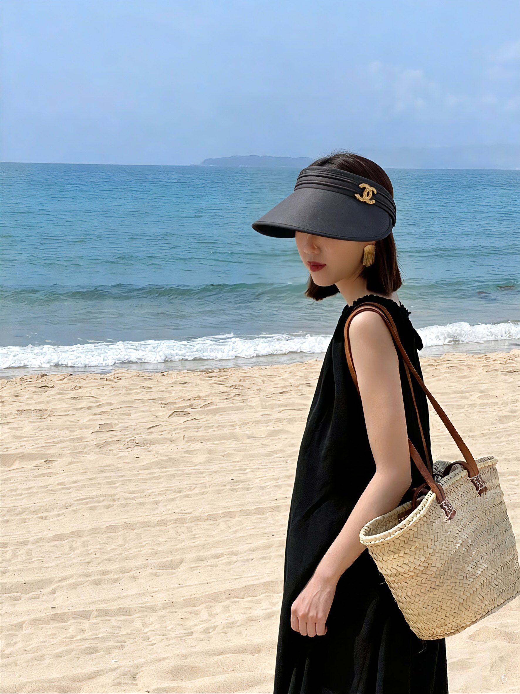 💛配防尘袋 【Chanel香奈儿】2026新款独家款小香遮阳帽空顶帽，🔆遮阳百搭～休闲出街神器