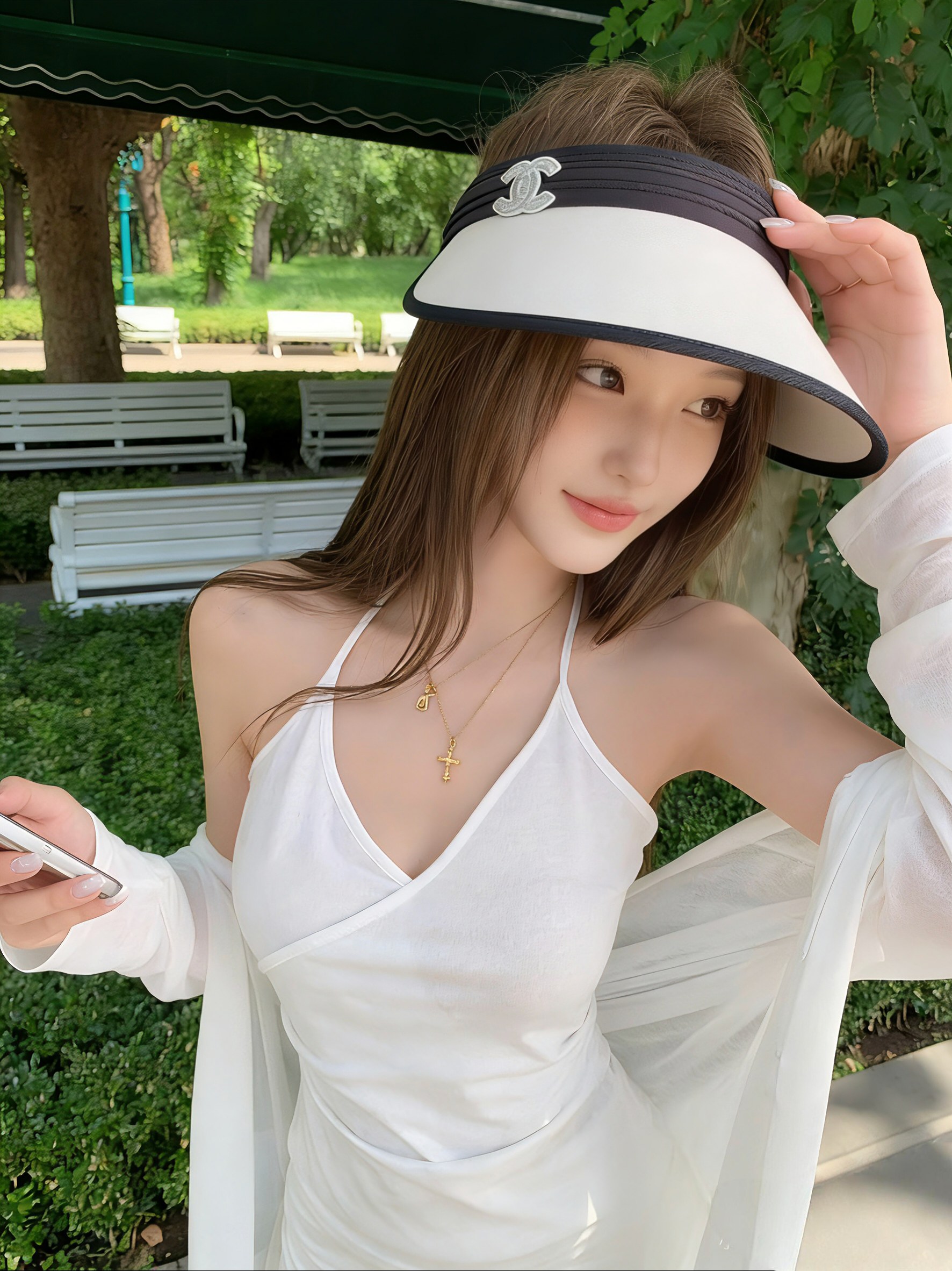 💛配防尘袋 【Chanel香奈儿】2026新款独家款小香遮阳帽空顶帽，🔆遮阳百搭～休闲出街神器