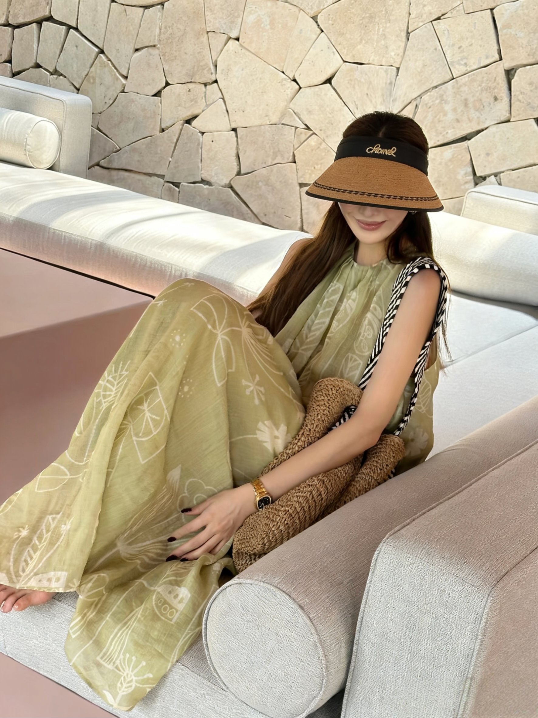 💛配防尘袋 【Chanel香奈儿】2026春夏新款豹纹小香遮阳帽空顶帽，🔆遮阳百搭～休闲出街神器