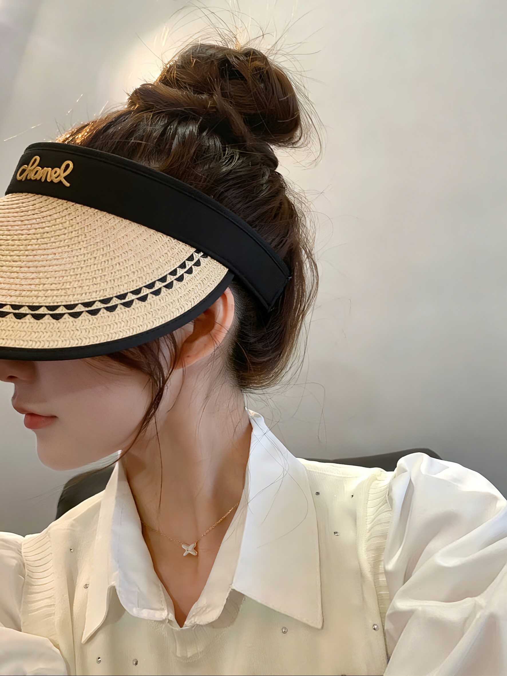 💛配防尘袋 【Chanel香奈儿】2026春夏新款豹纹小香遮阳帽空顶帽，🔆遮阳百搭～休闲出街神器