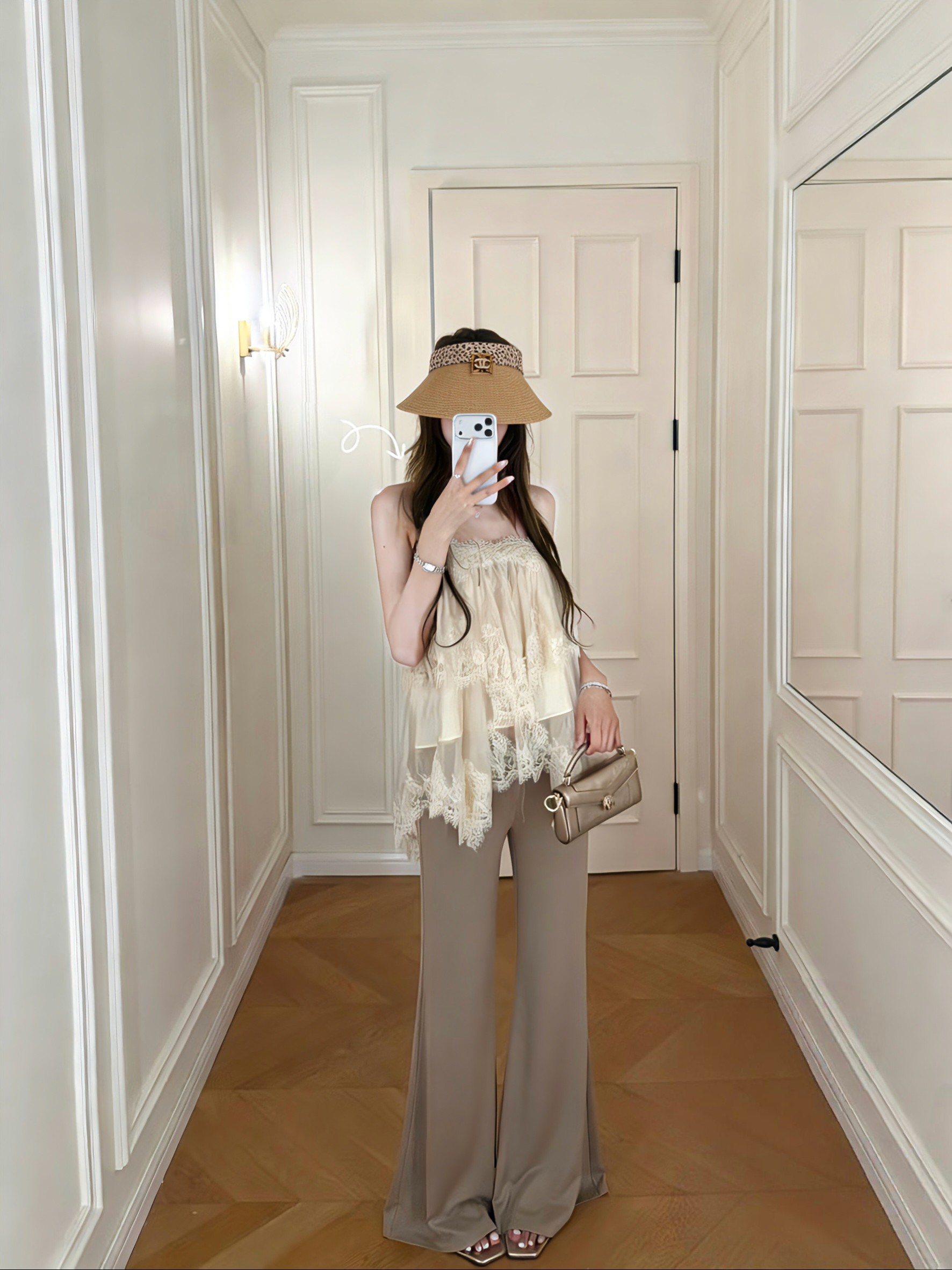 💛配防尘袋 【Chanel香奈儿】2026春夏新款豹纹小香遮阳帽空顶帽，🔆遮阳百搭～休闲出街神器