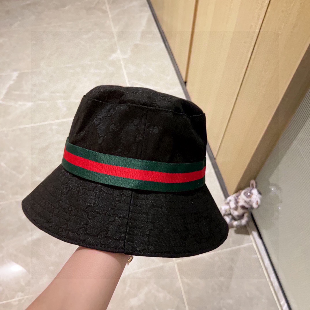 💛配防尘袋【GUCCI古驰】2026新款大牌专柜款渔夫帽，超好搭配，闭眼入的一款