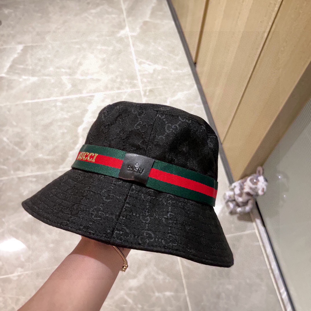 💛配防尘袋【GUCCI古驰】2026新款大牌专柜款渔夫帽，超好搭配，闭眼入的一款