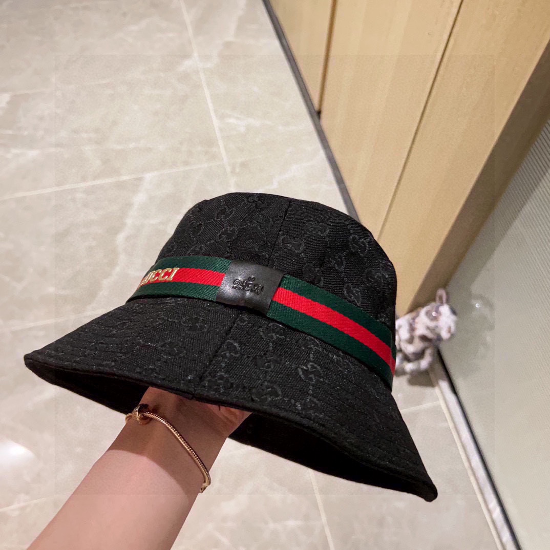 💛配防尘袋【GUCCI古驰】2026新款大牌专柜款渔夫帽，超好搭配，闭眼入的一款