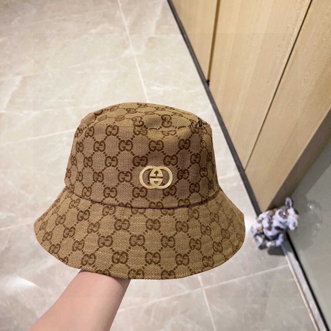 💛配防尘袋【GUCCI古驰】2026新款专柜款渔夫帽，超好搭配，闭眼入的一款