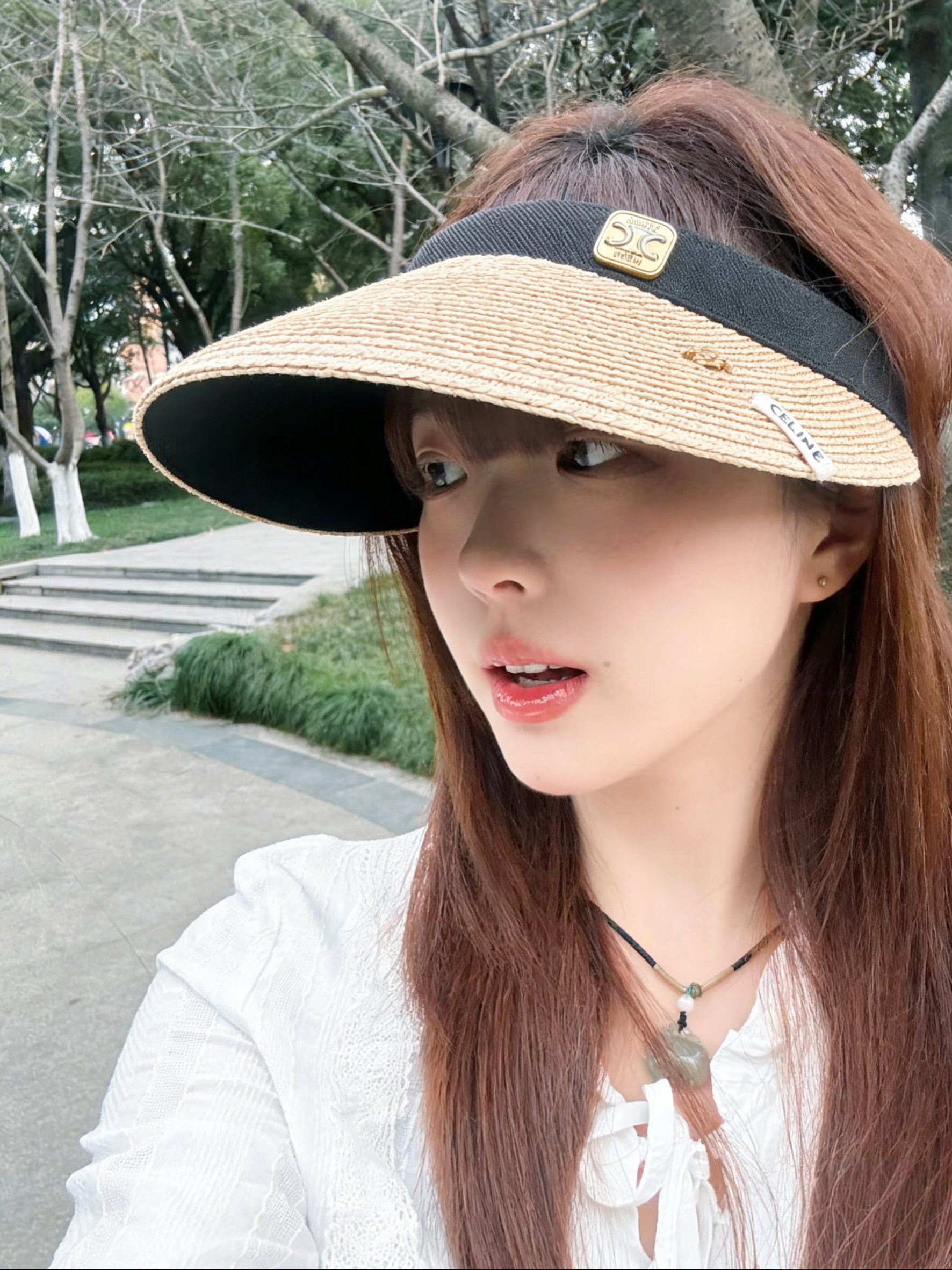 💛配防尘袋 【CELINE赛琳】2026新款独家款密织遮阳帽空顶帽，🔆遮阳百搭～休闲出街神器