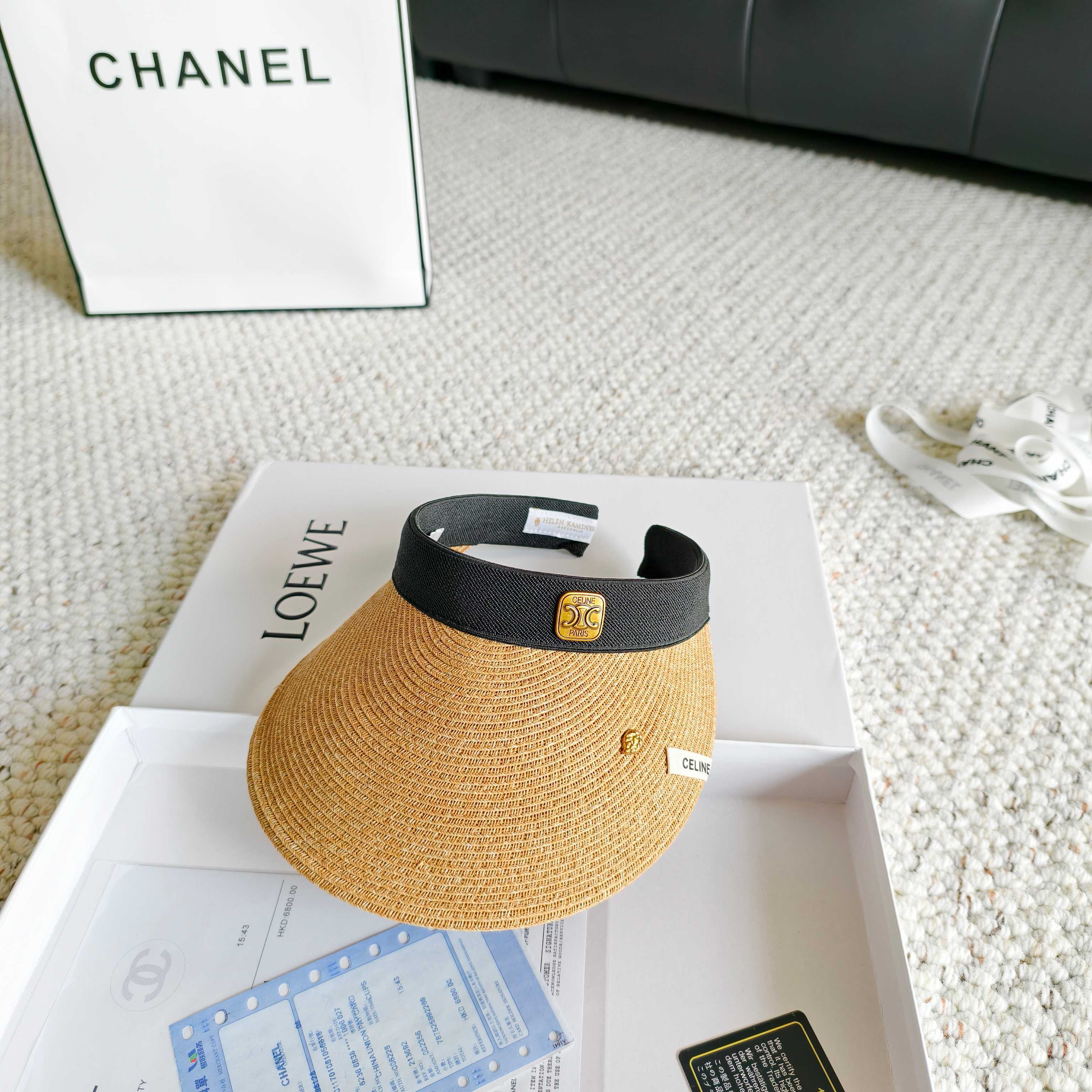 💛配防尘袋 【CELINE赛琳】2026新款独家款密织遮阳帽空顶帽，🔆遮阳百搭～休闲出街神器