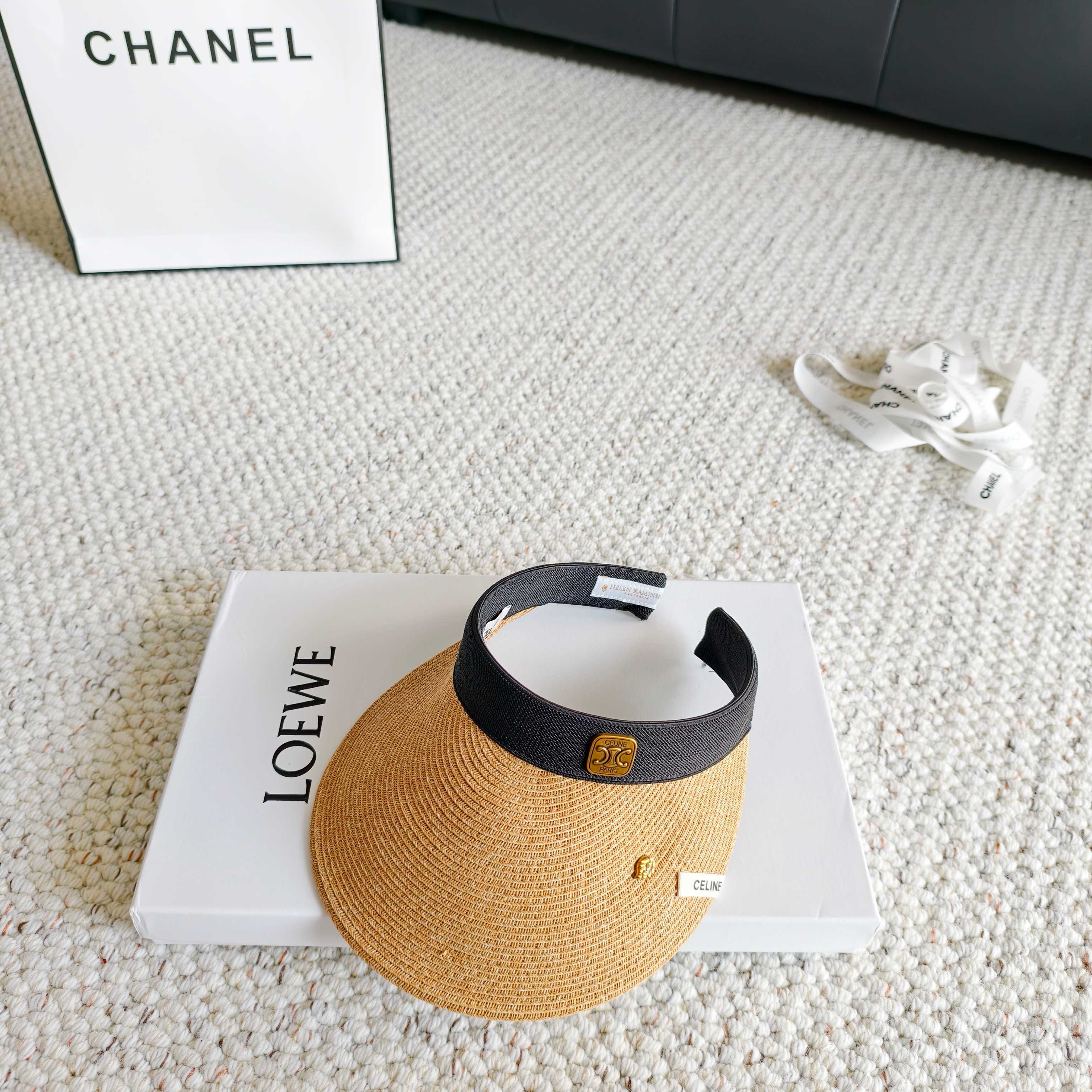 💛配防尘袋 【CELINE赛琳】2026新款独家款密织遮阳帽空顶帽，🔆遮阳百搭～休闲出街神器