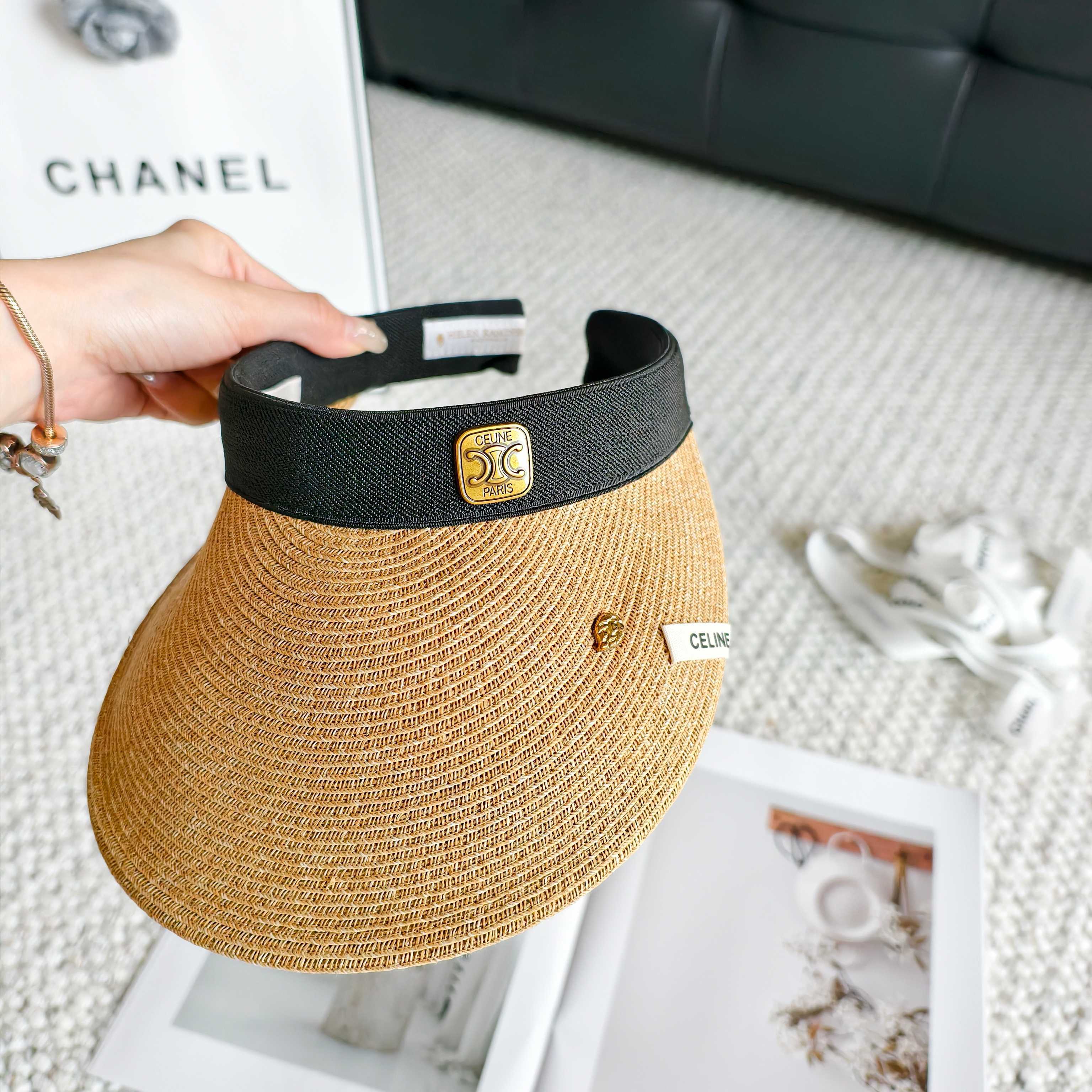 💛配防尘袋 【CELINE赛琳】2026新款独家款密织遮阳帽空顶帽，🔆遮阳百搭～休闲出街神器