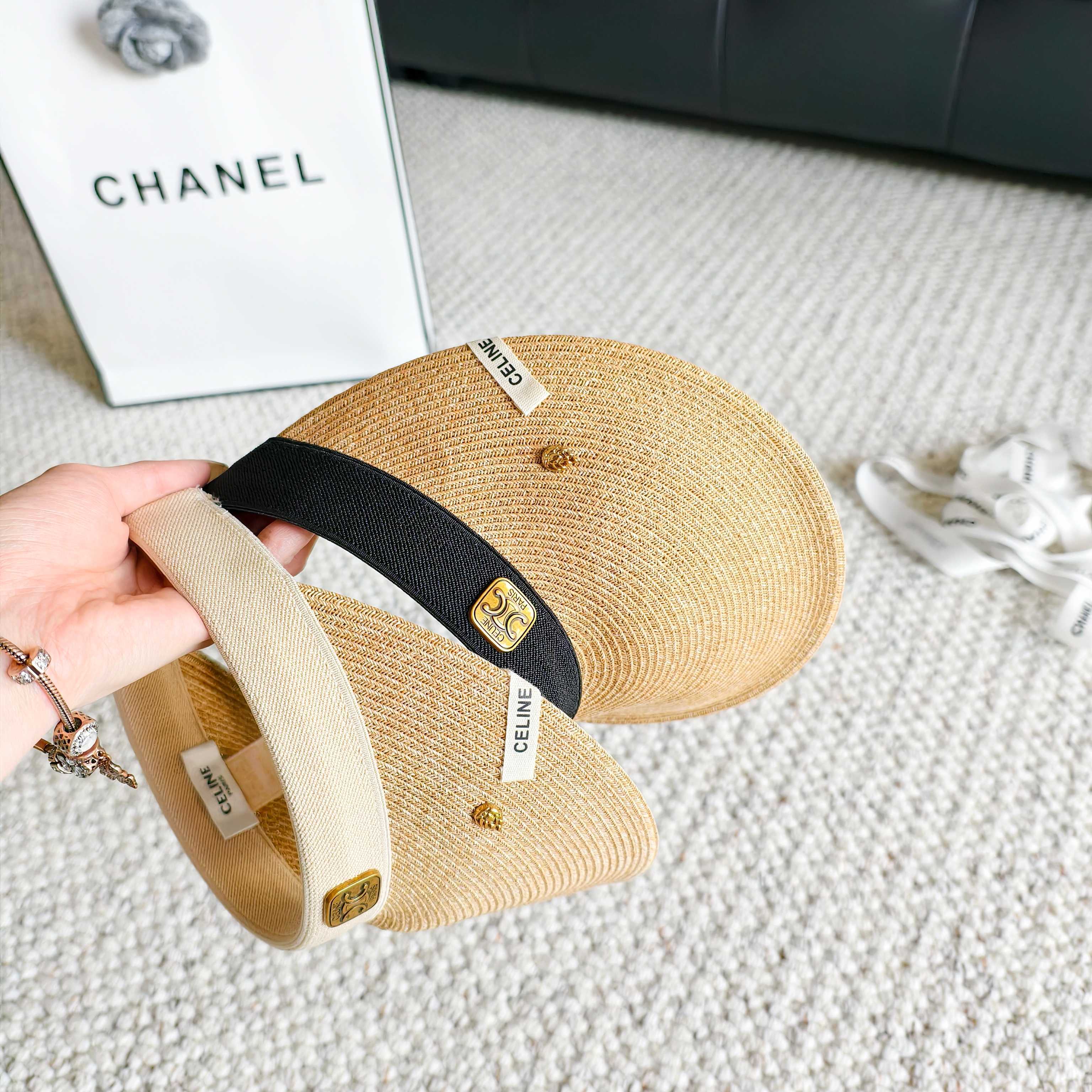 💛配防尘袋 【CELINE赛琳】2026新款独家款密织遮阳帽空顶帽，🔆遮阳百搭～休闲出街神器