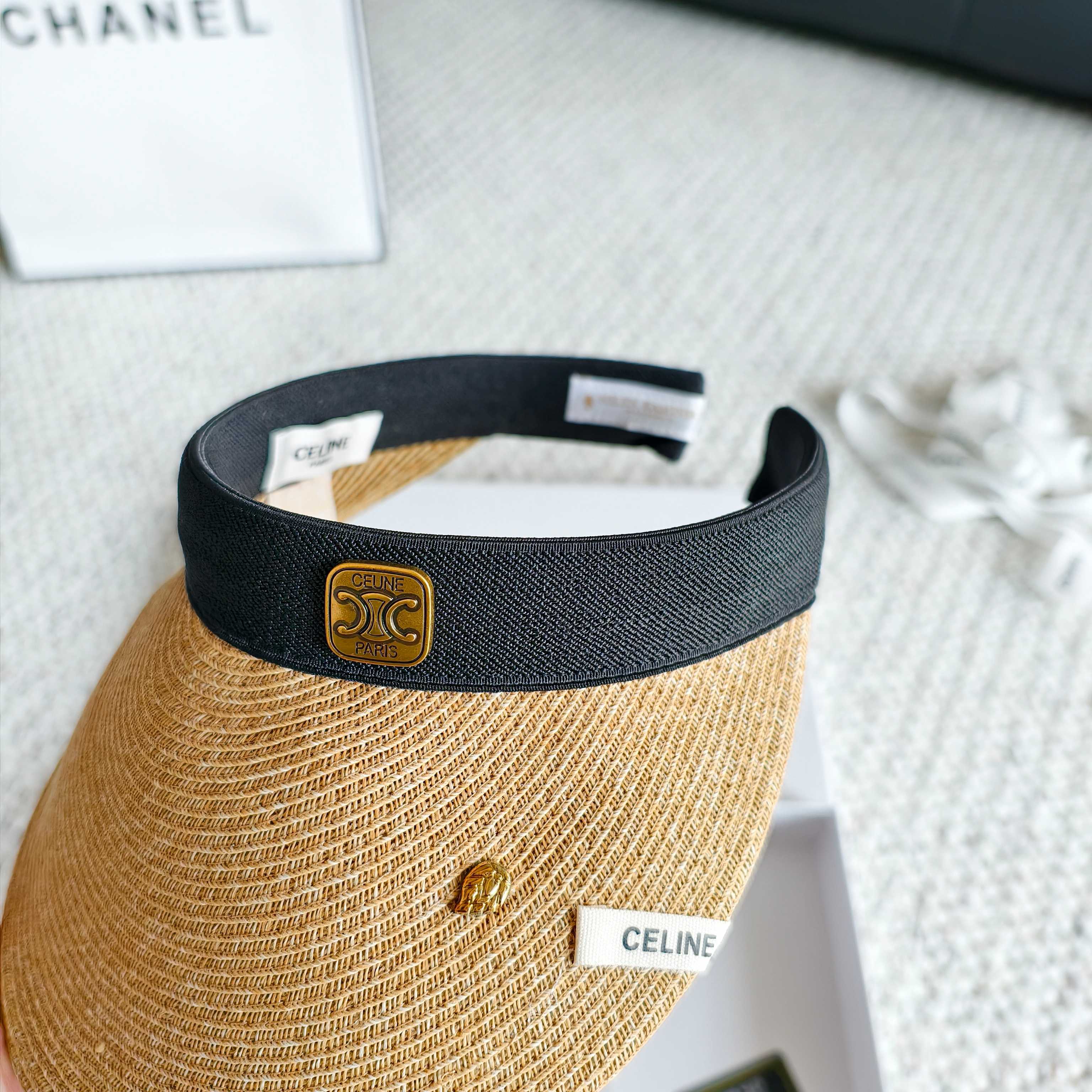 💛配防尘袋 【CELINE赛琳】2026新款独家款密织遮阳帽空顶帽，🔆遮阳百搭～休闲出街神器