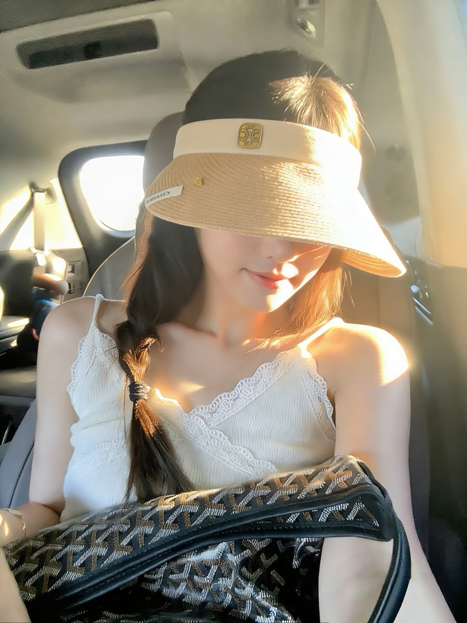 💛配防尘袋 【CELINE赛琳】2026新款独家款密织遮阳帽空顶帽，🔆遮阳百搭～休闲出街神器