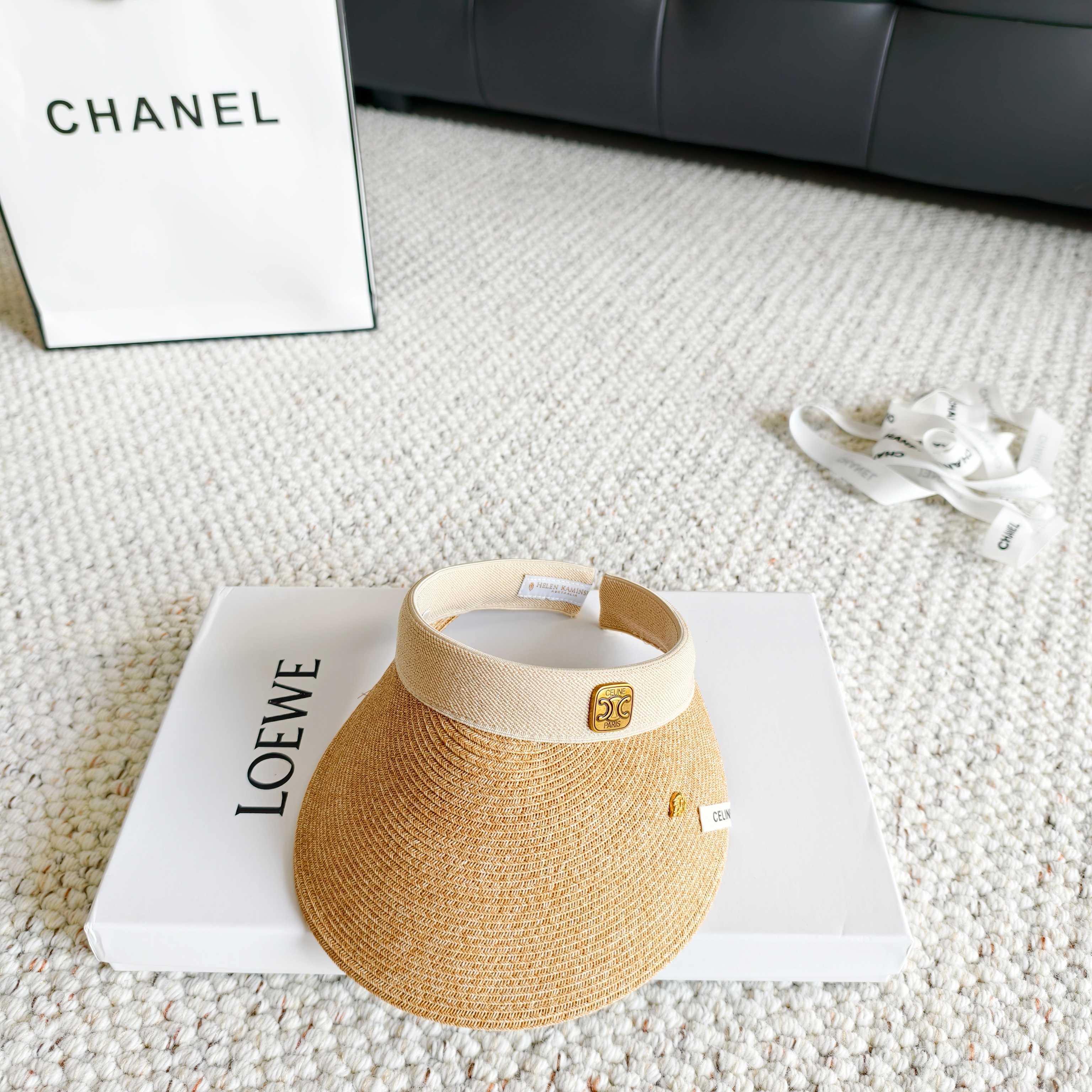 💛配防尘袋 【CELINE赛琳】2026新款独家款密织遮阳帽空顶帽，🔆遮阳百搭～休闲出街神器