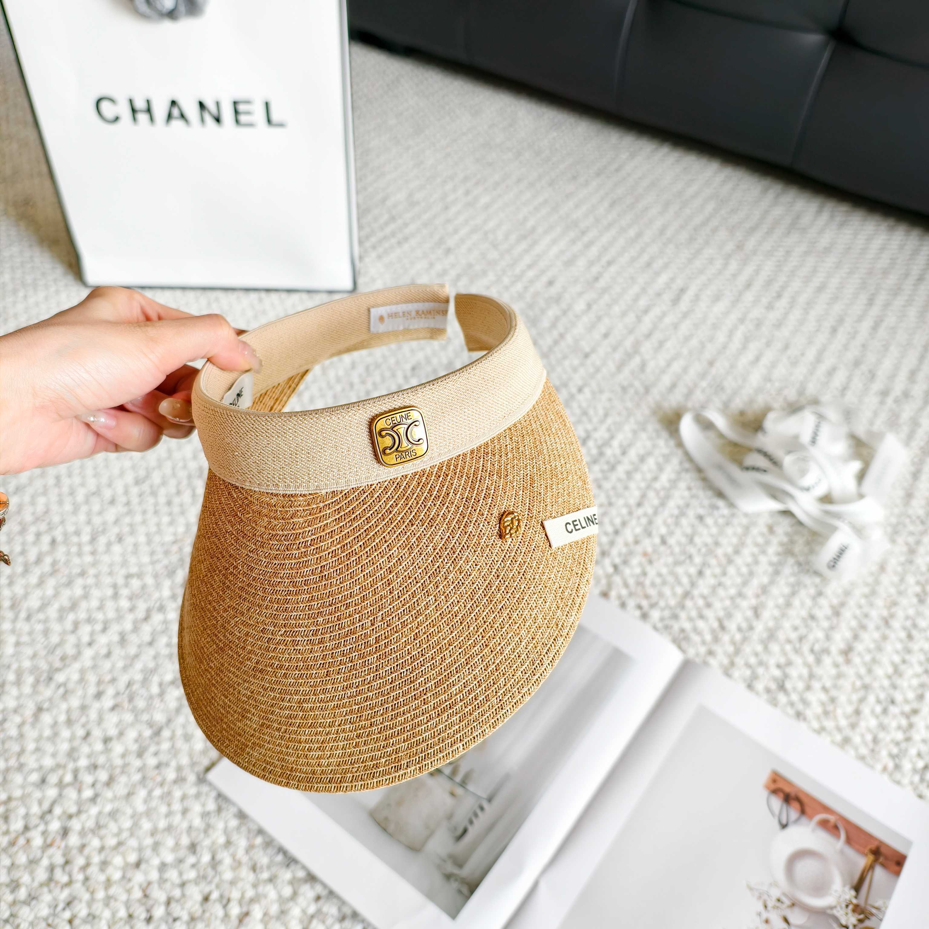 💛配防尘袋 【CELINE赛琳】2026新款独家款密织遮阳帽空顶帽，🔆遮阳百搭～休闲出街神器