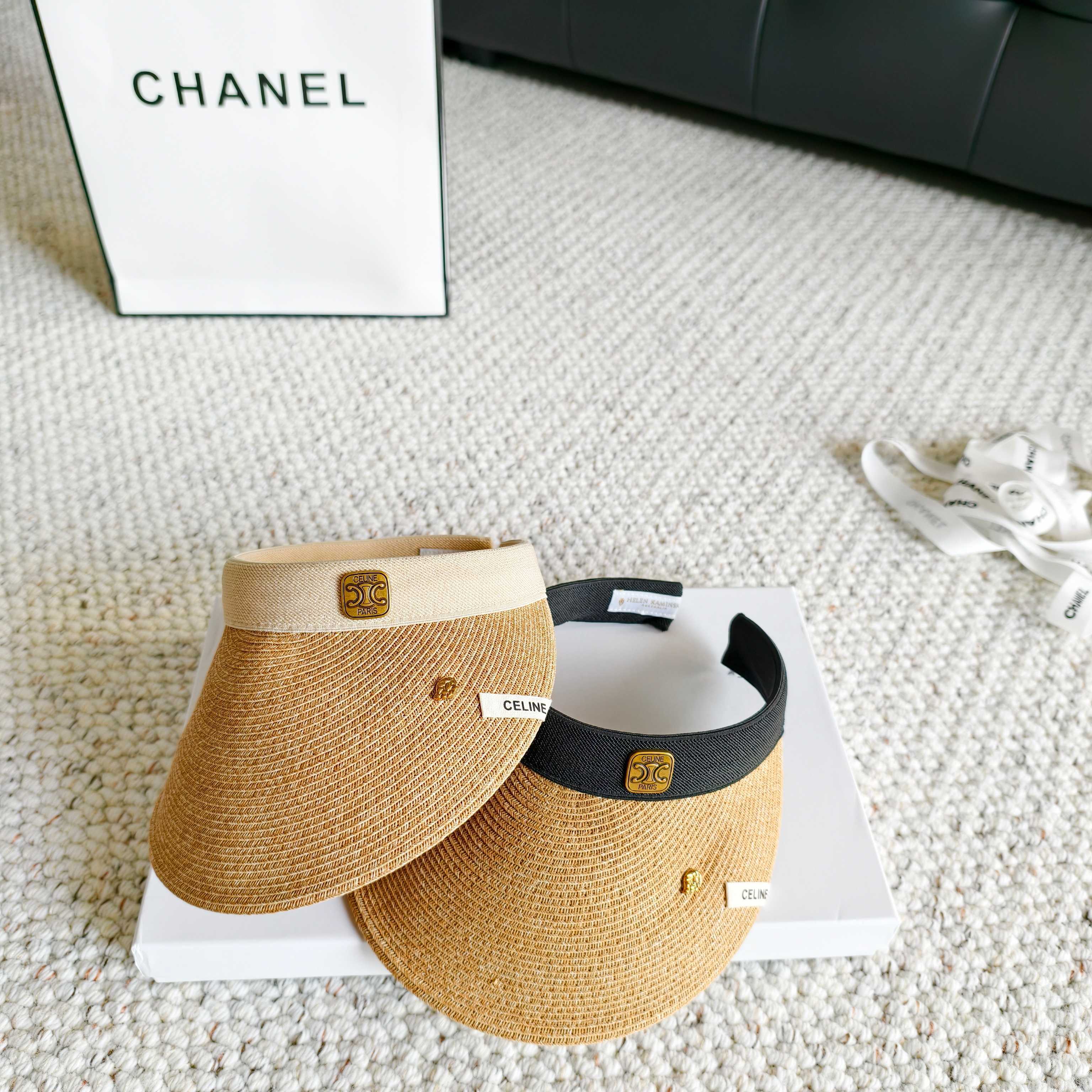 💛配防尘袋 【CELINE赛琳】2026新款独家款密织遮阳帽空顶帽，🔆遮阳百搭～休闲出街神器