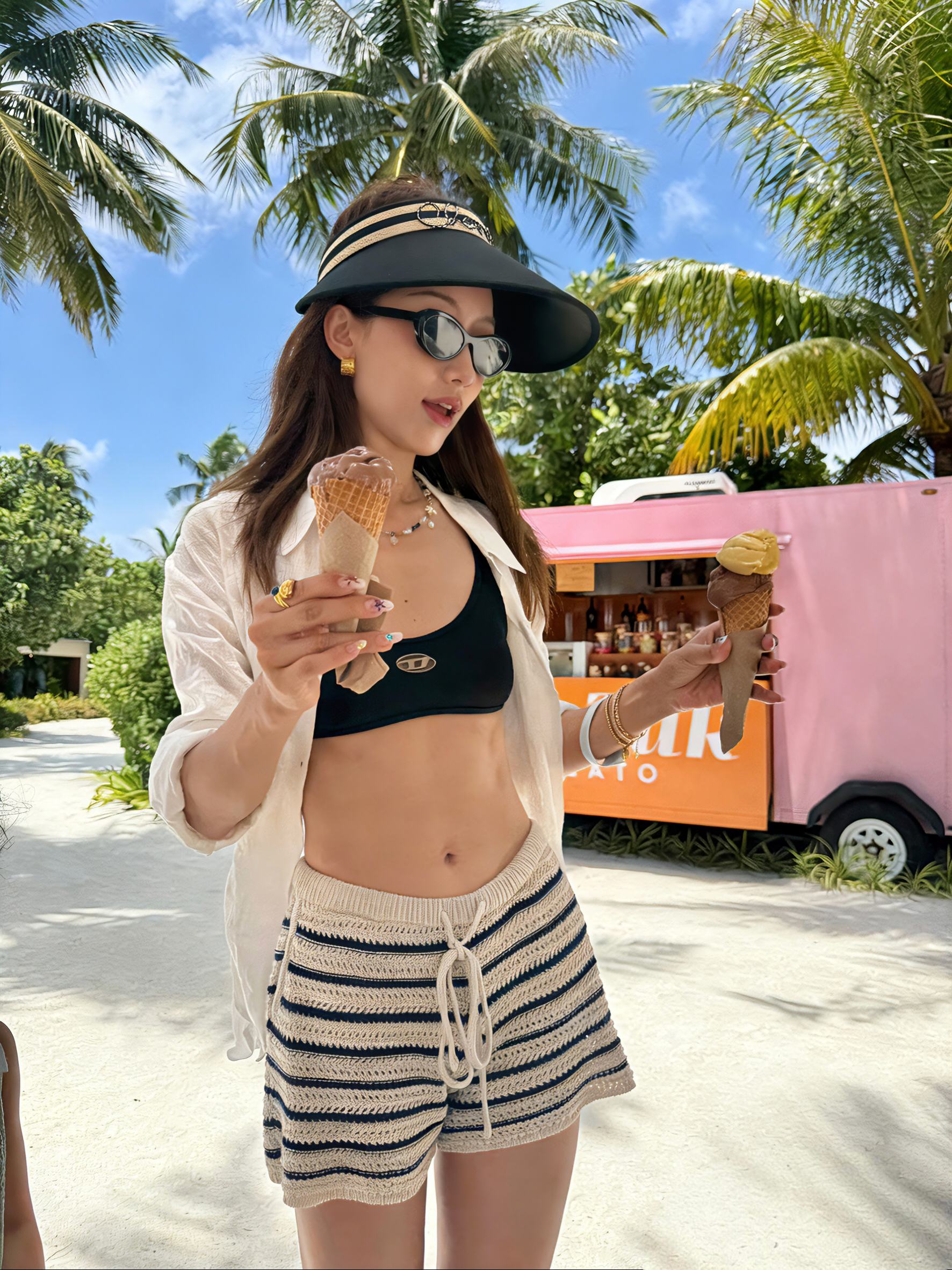 💛配防尘袋 【Chanel香奈儿】2026新款独家款小香遮阳帽空顶帽，🔆遮阳百搭～休闲出街神器