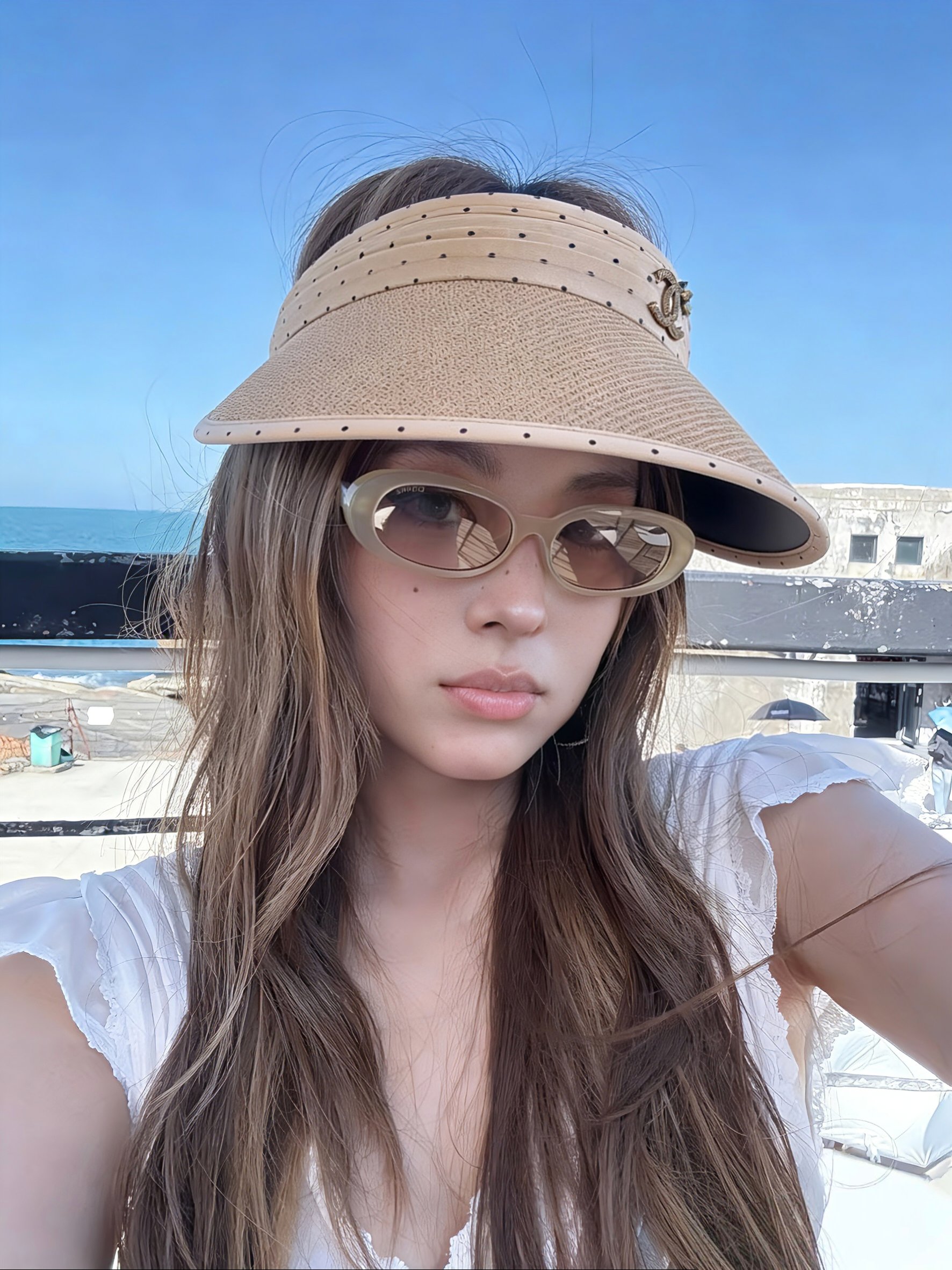 💛配防尘袋 【Chanel香奈儿】2026新款独家款小香拼接款遮阳帽空顶帽，🔆遮阳百搭～休闲出街神器