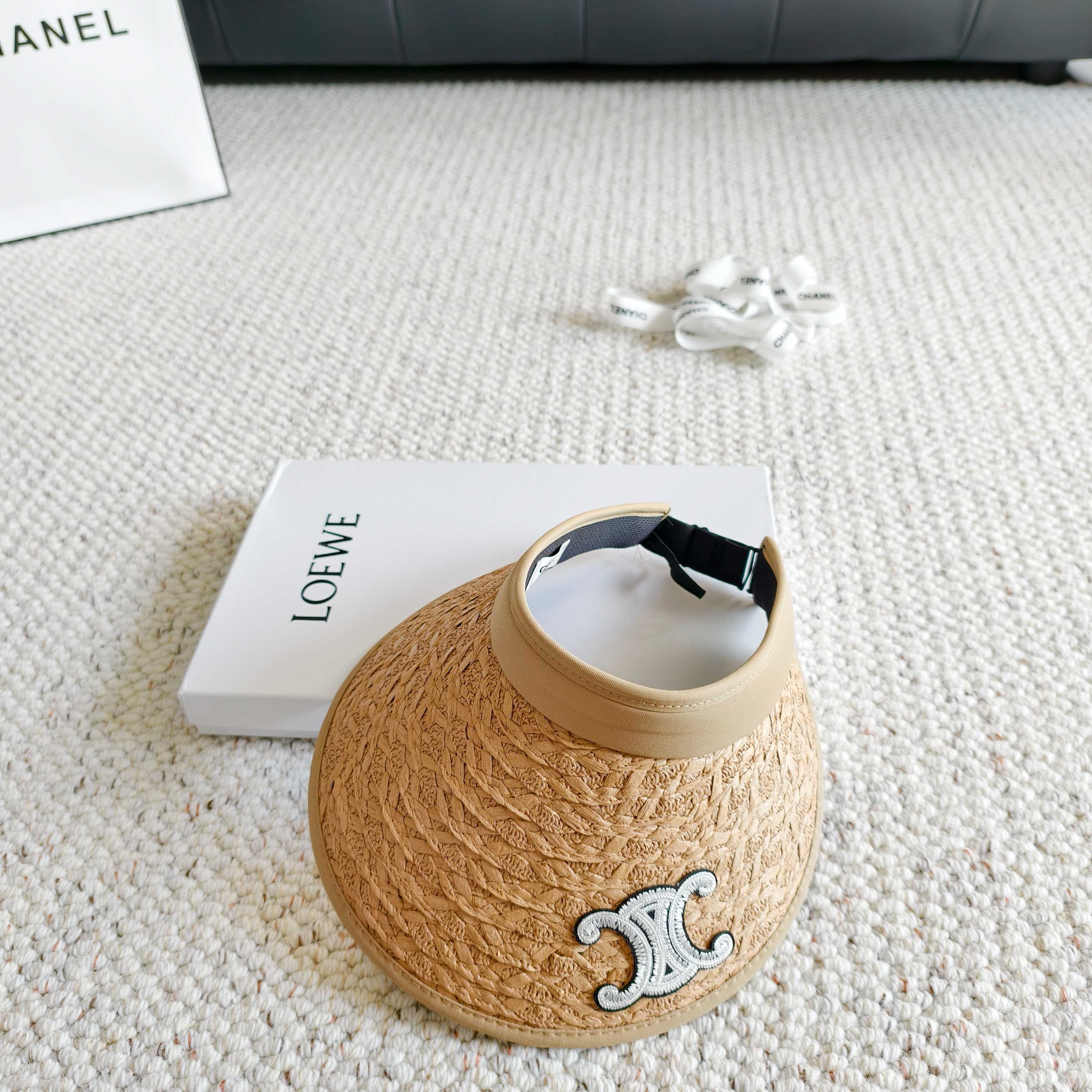 💛配防尘袋 【CELINE赛琳】2026新款独家款密织遮阳帽空顶帽，🔆遮阳百搭～休闲出街神器