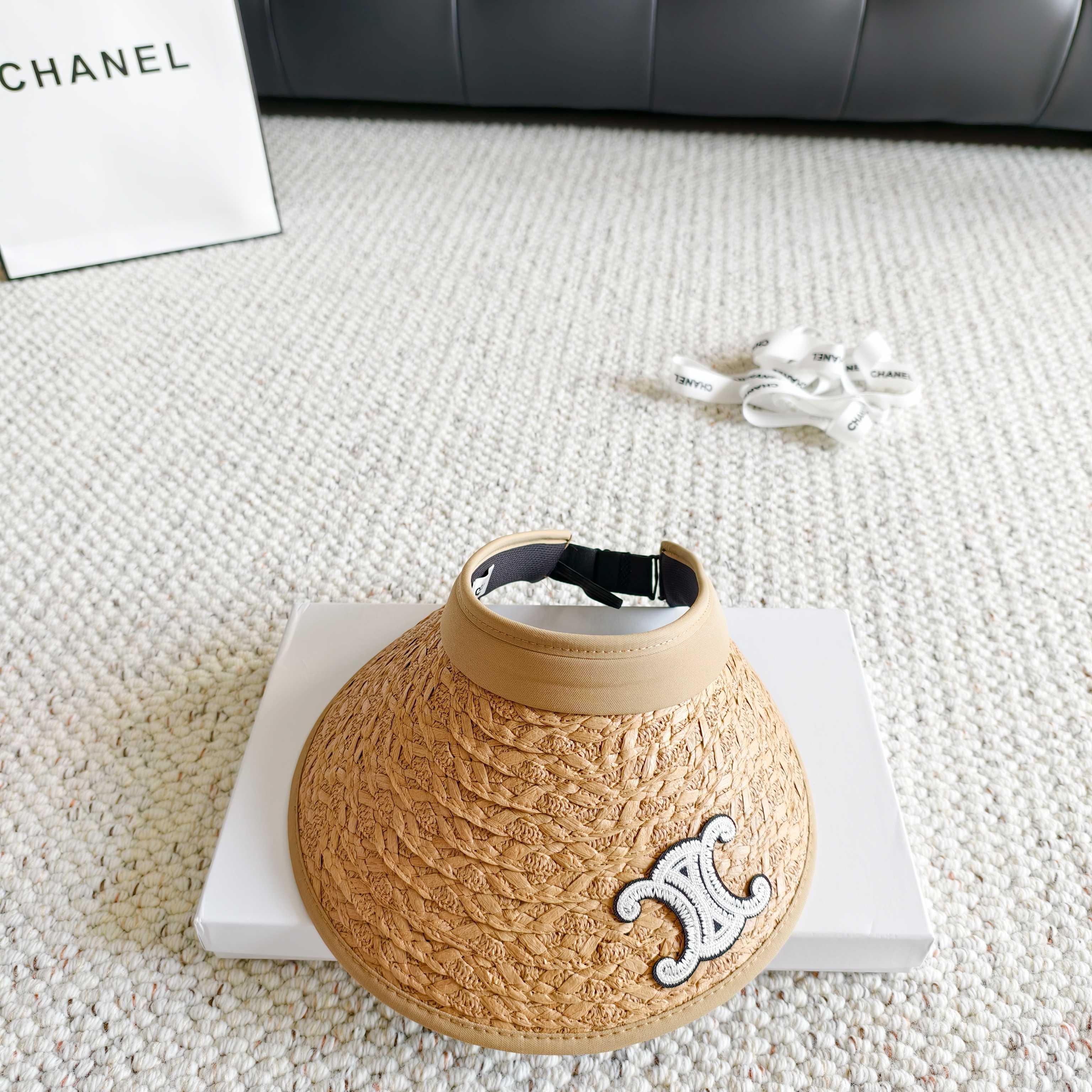 💛配防尘袋 【CELINE赛琳】2026新款独家款密织遮阳帽空顶帽，🔆遮阳百搭～休闲出街神器